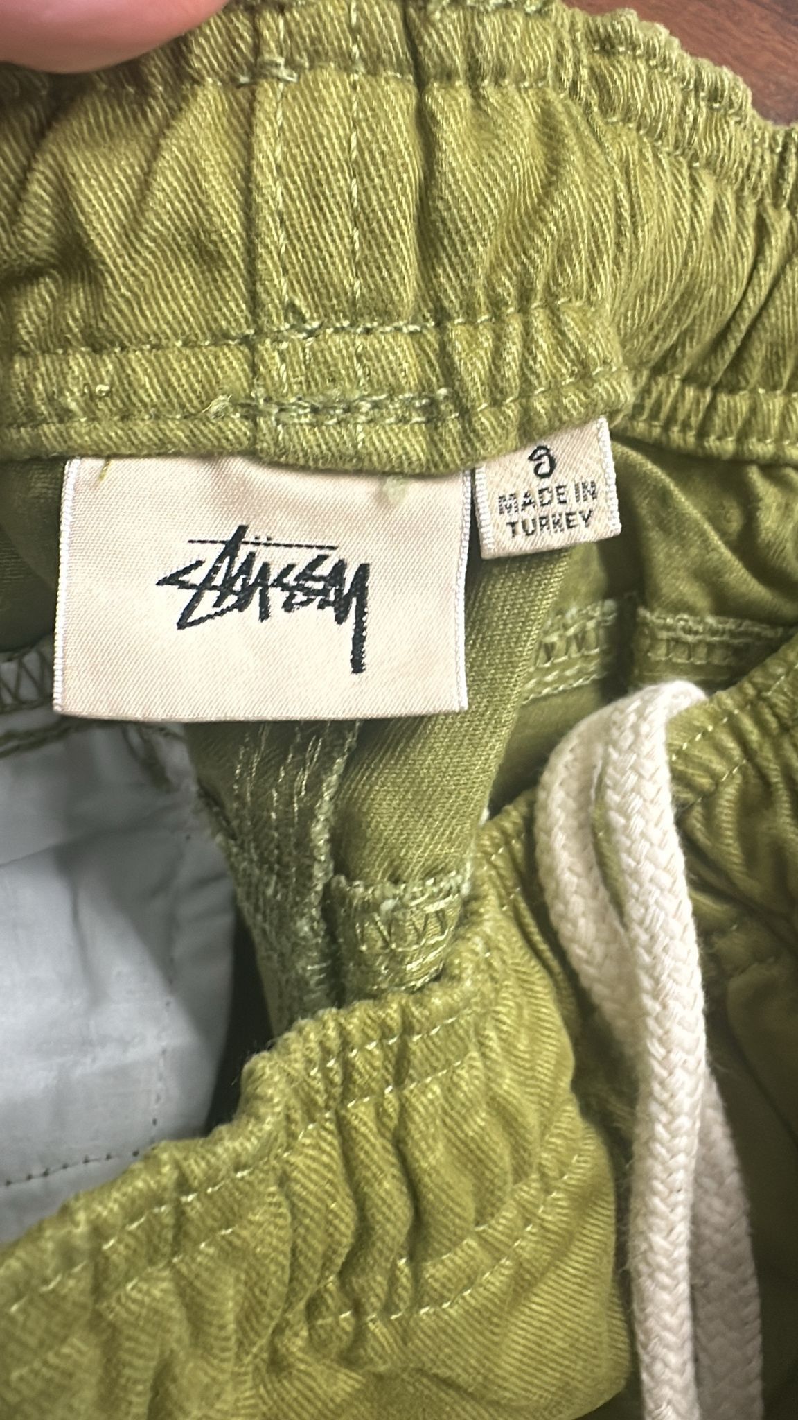 Stussy × Vintage Stüssy Brushed Beach Pant 'Bright Olive' Size Small Size US 30 / EU 46 - 6 Thumbnail