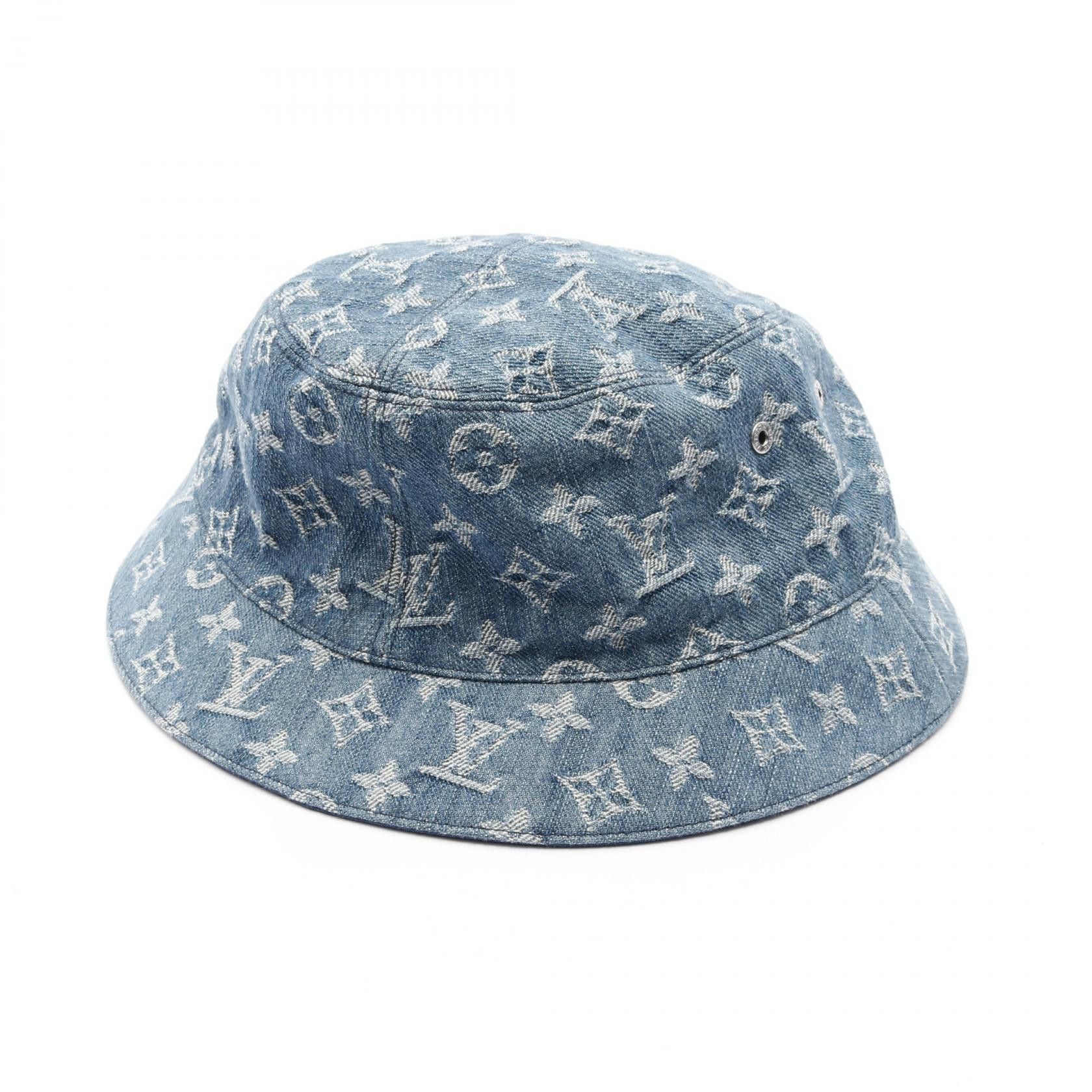 Louis Vuitton Louis Vuitton Louis Vuitton Bonnet Monogram Essential Denim Hat Denim Hats Size ONE SIZE - 1 Thumbnail