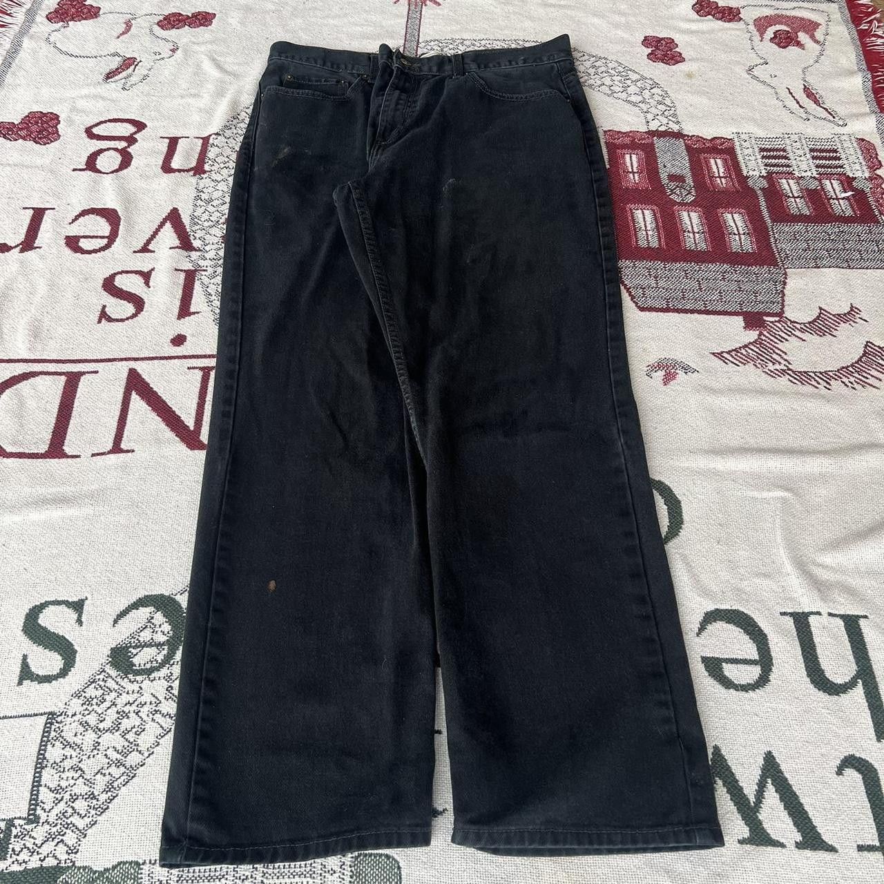 Vintage Vintage 2000s/Y2K Baggy Grunge Skater Style Goth Style Black Denim Jeans! Size US 34 / EU 50 - 3 Thumbnail