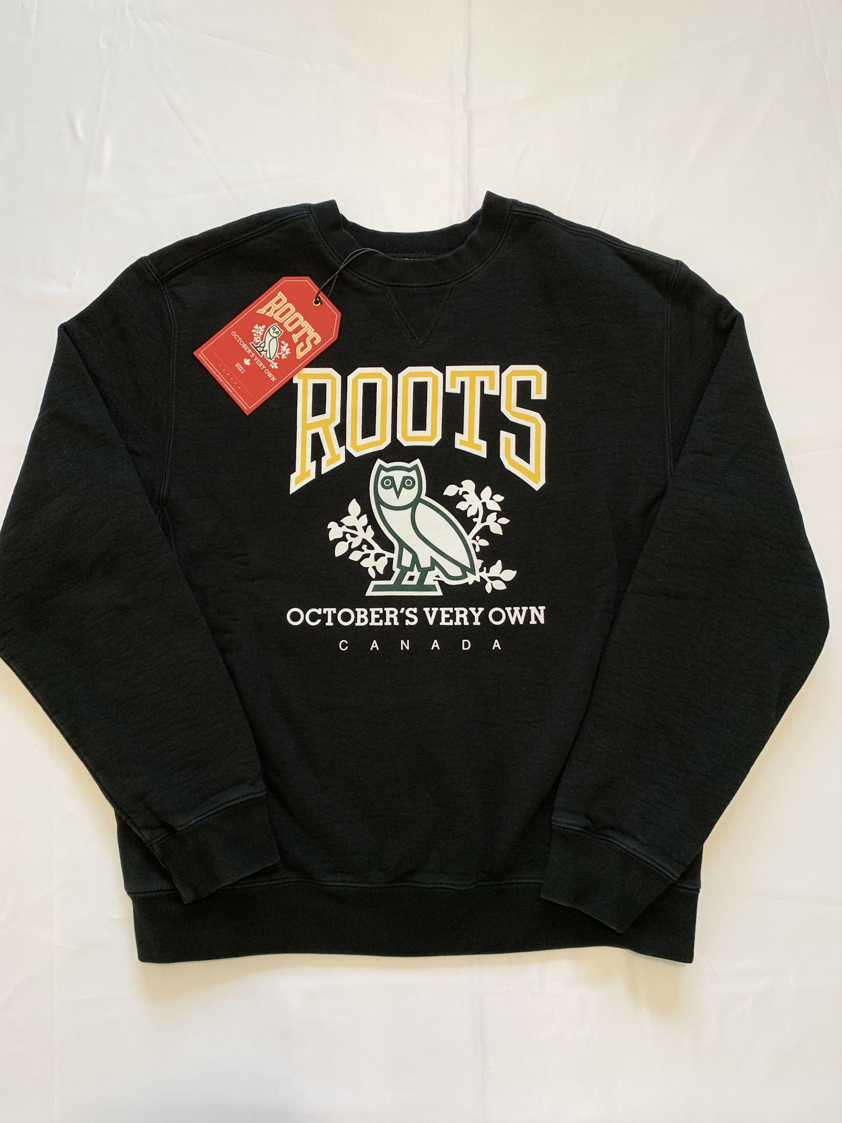 Drake OVO X ROOTS FW21 HERITAGE CREWNECK BLACK Size US M / EU 48-50 / 2 - 2 Thumbnail