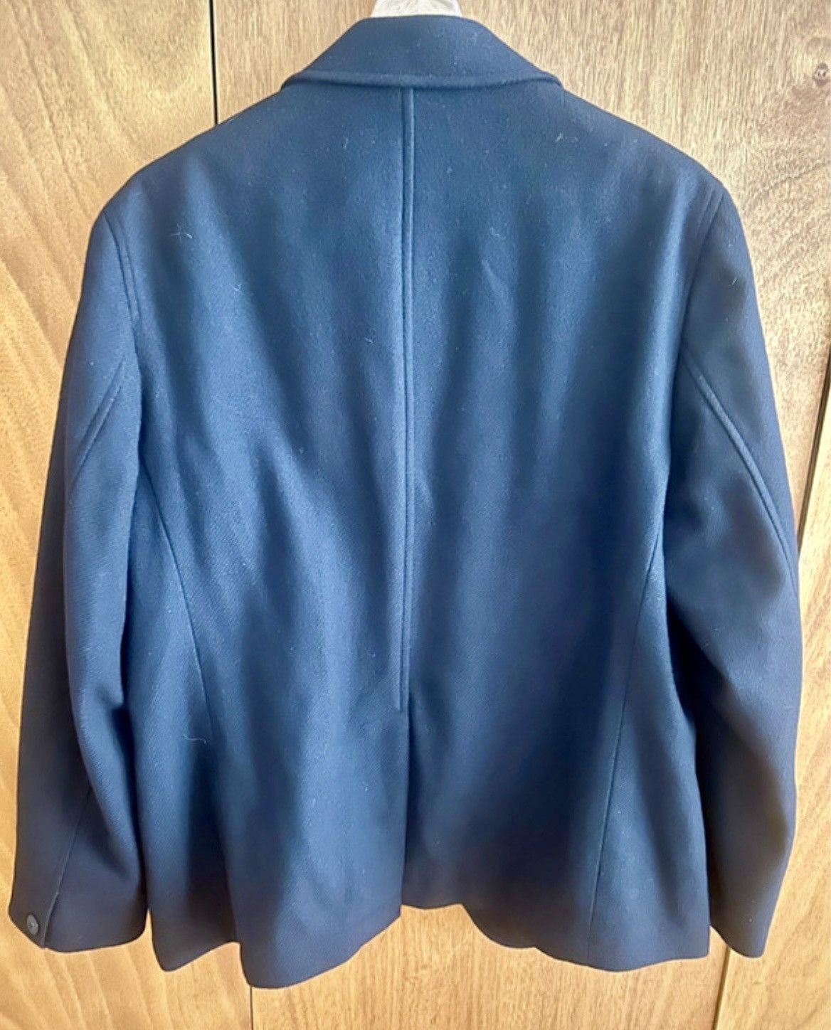 Folk Folk Warm Blazer M – Minimalist Wool Blend Jacket Navy Size 40S - 4 Thumbnail