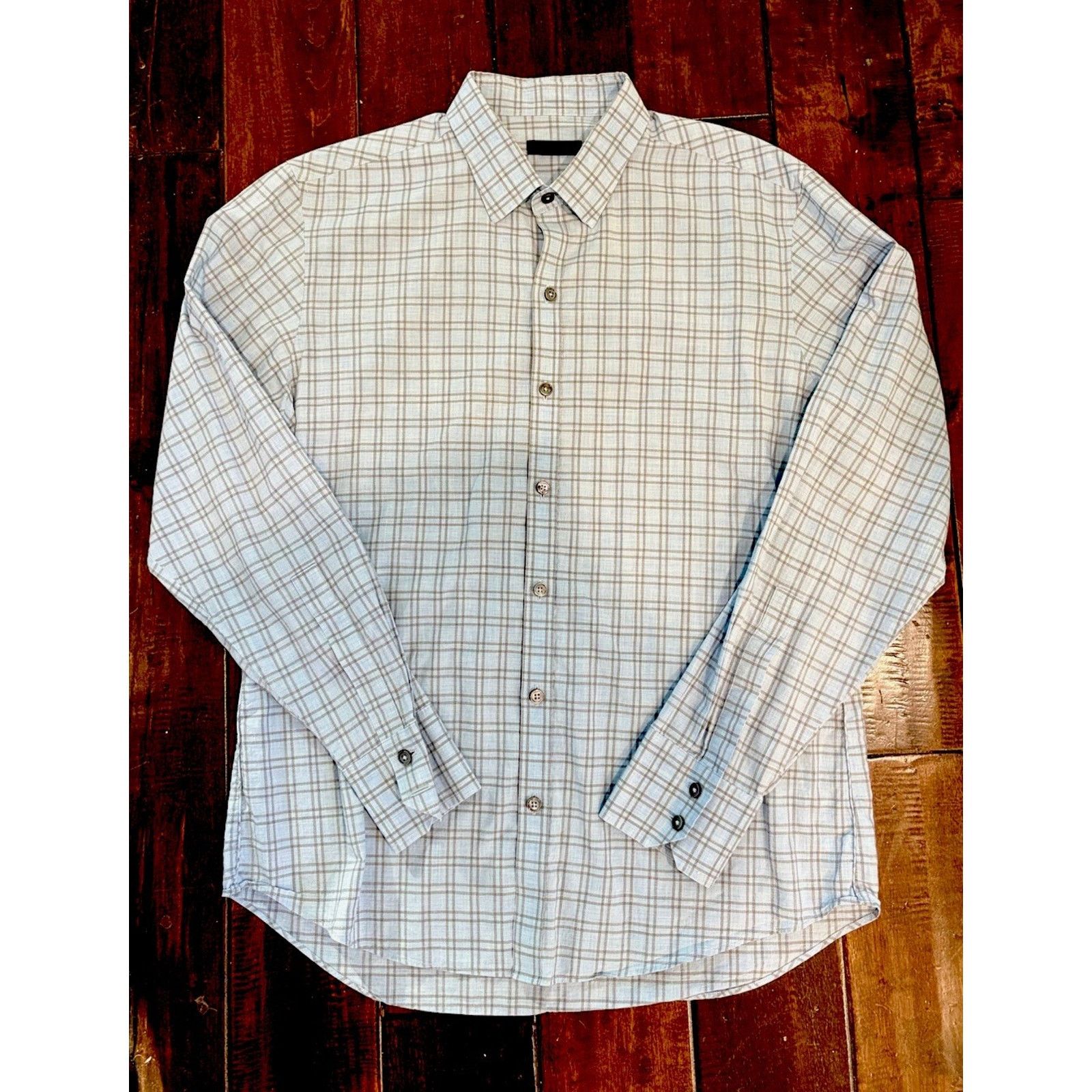 Zachary Prell Zachary Prell 100% Cotton Blue Button Down Men's Plaid Shirt Size US M / EU 48-50 / 2 - 8 Thumbnail