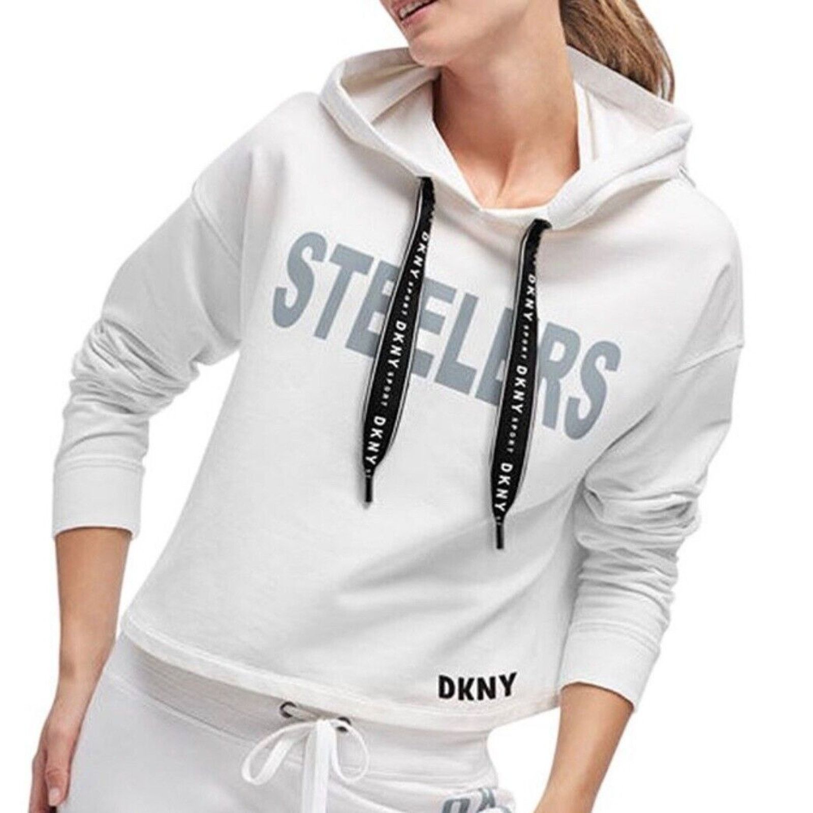 DKNY DKNY Sport Pittsburg Steelers Maddie Hoodie White Large Size L / US 10 / IT 46 - 1 Thumbnail
