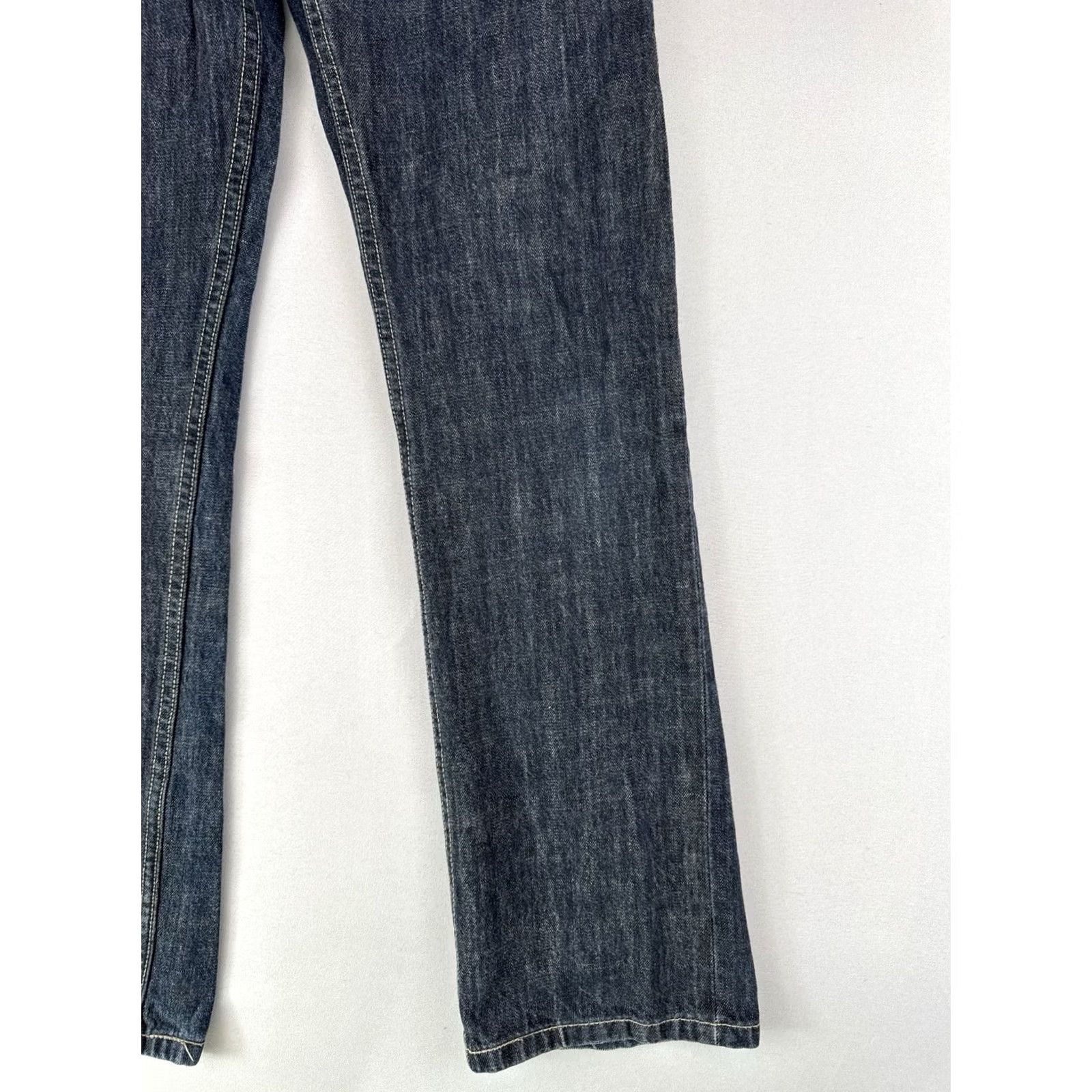 Levi's Levi’s 514 Slim Straight Jeans Dark Wash Denim Buckle Back Selvedge 29x32 Men Jeans Regular Cotton Button Zip Back Cinch Vintage No 5-Pocket Size US 29 - 4 Thumbnail