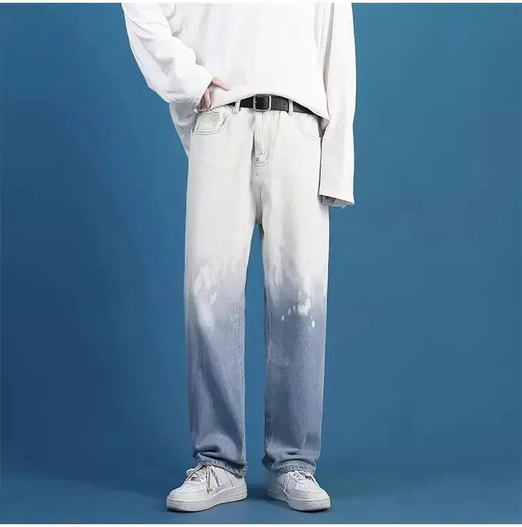 Japanese Brand Straight and loose tie dyed jeans Size US 32 / EU 48 - 1 Thumbnail