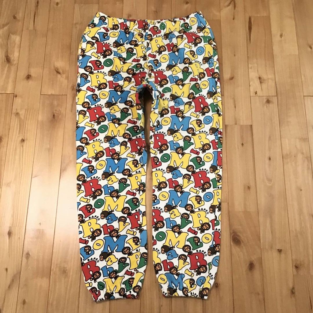 Bape BAPE MILO LOGO Sweat pants a bathing ape ★size L Size US 34 / EU 50 - 1 Thumbnail
