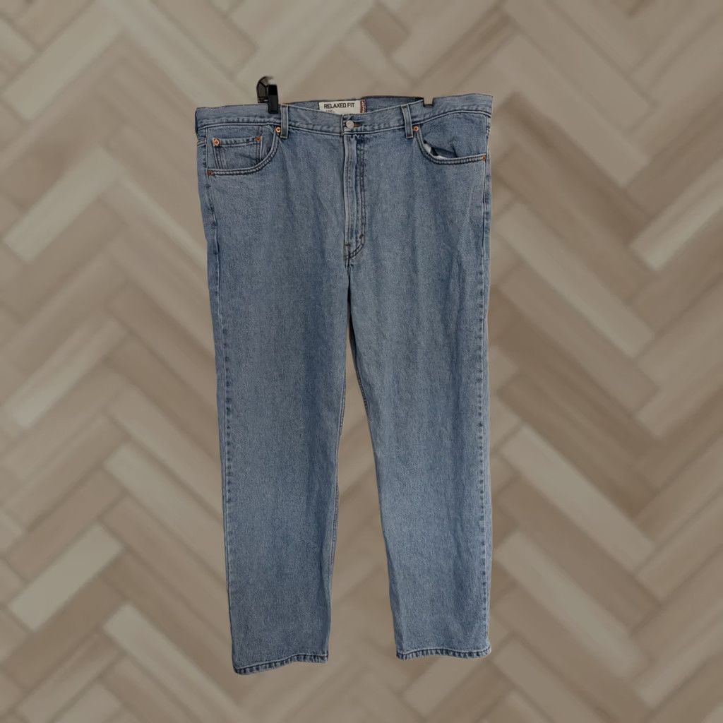 Levi's VINTAGE Levis 550 Jeans Mens Relaxed Fit Denim Blue 44x32 Regular Waist 44 Inseam 32 Zip 5-Pocket Jeans Mens Blue Denim Shirt? Size US 44 / EU 60 - 1 Thumbnail