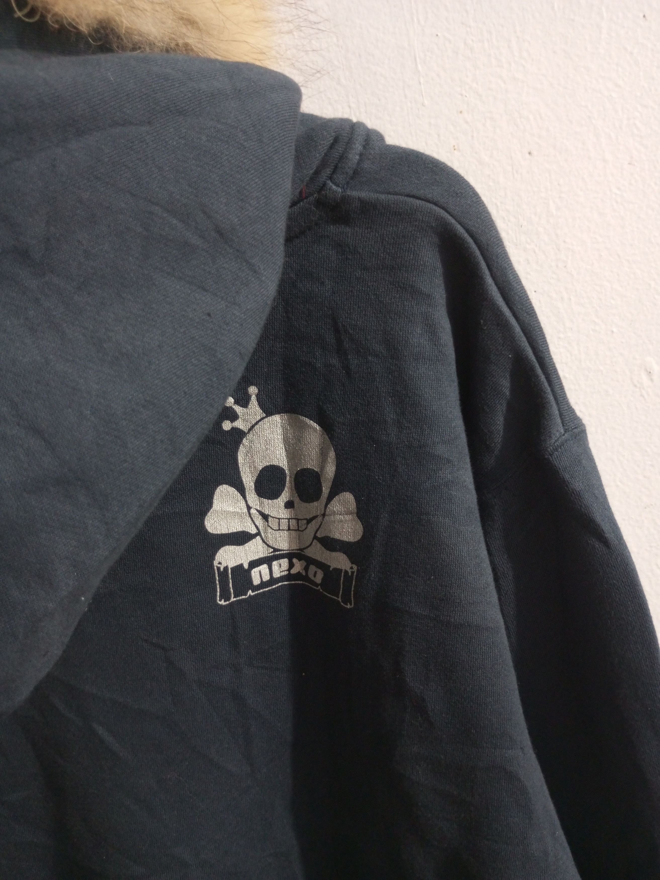 If Six Was Nine × Japanese Brand × Le Grande Bleu (L.G.B.) Vintage nexo laces up "pirate of nexo" Fur hoodie Size US L / EU 52-54 / 3 - 10 Thumbnail