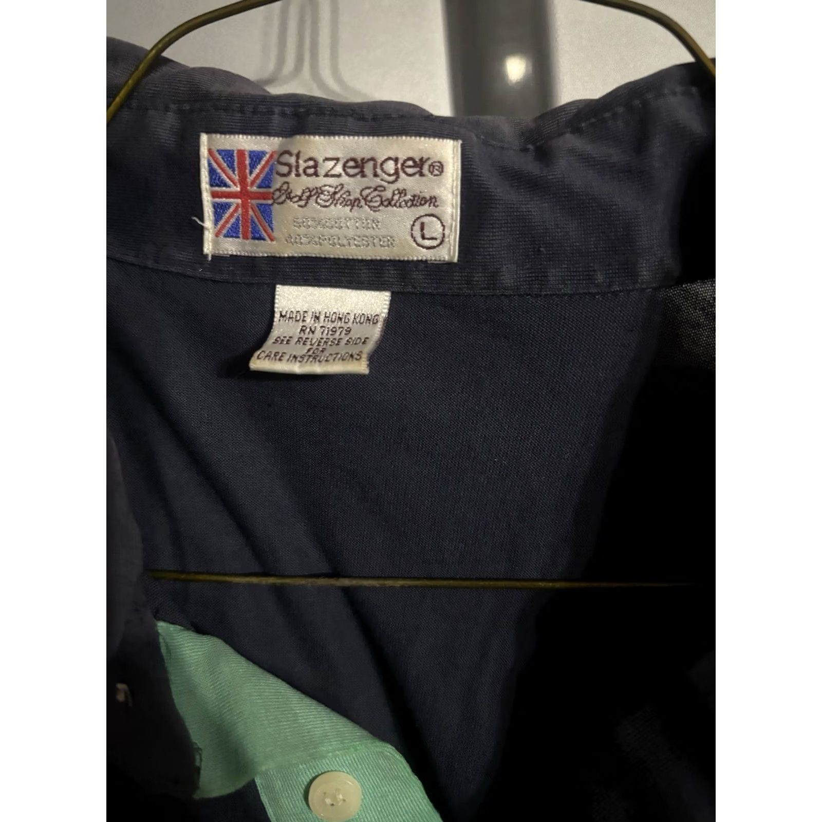Vintage VINTAGE Surf Shirt Polo Short Sleeve Striped Blue Cotton Polyblend Mens L Pocket Button Polo Shirt Size US L / EU 52-54 / 3 - 2 Thumbnail
