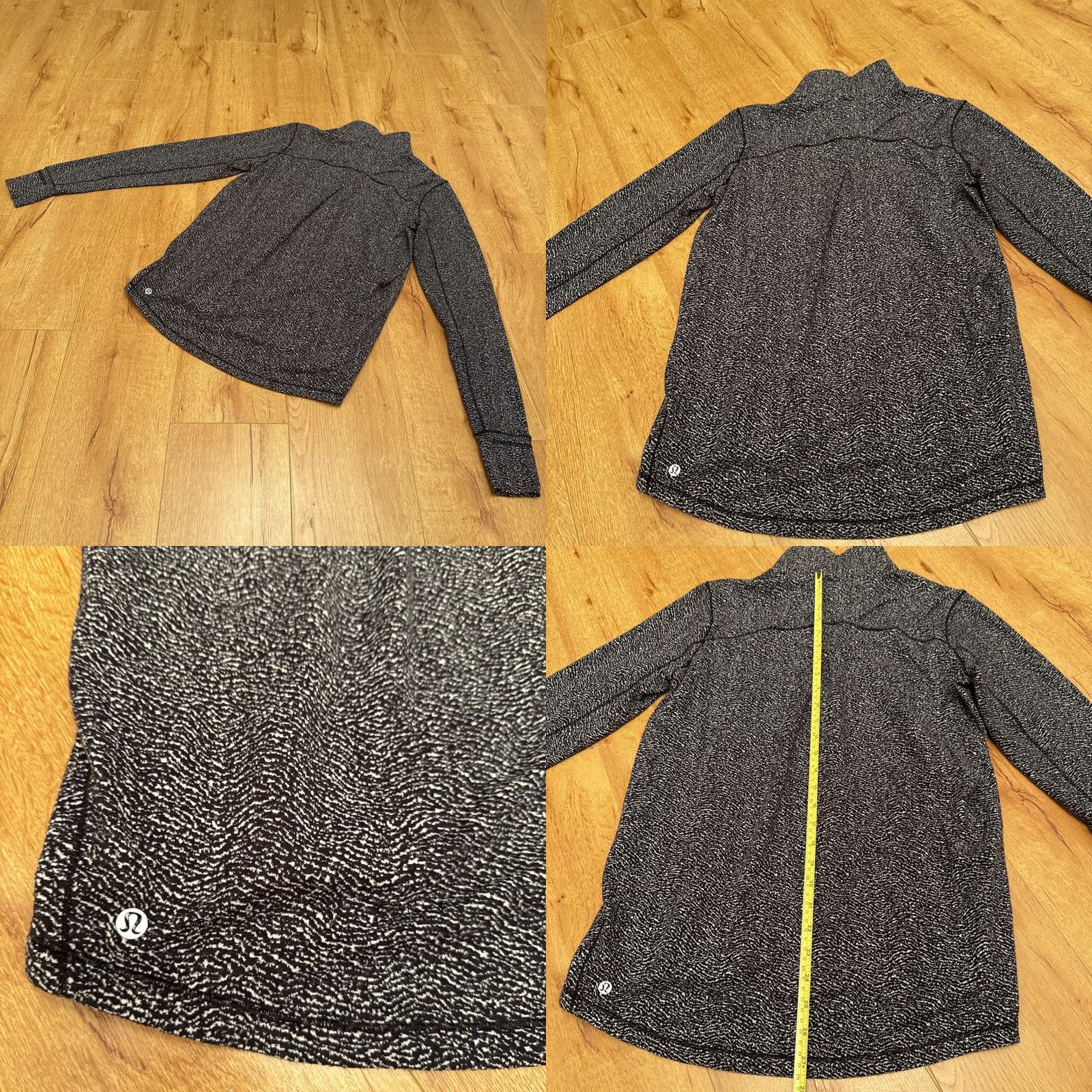Lululemon Lululemon Outrun Half Zip Ripple Jacquard Size 12 Black White Thumb Holes Yoga Womens Kak? Size XL / US 12-14 / IT 48-50 - 8 Thumbnail