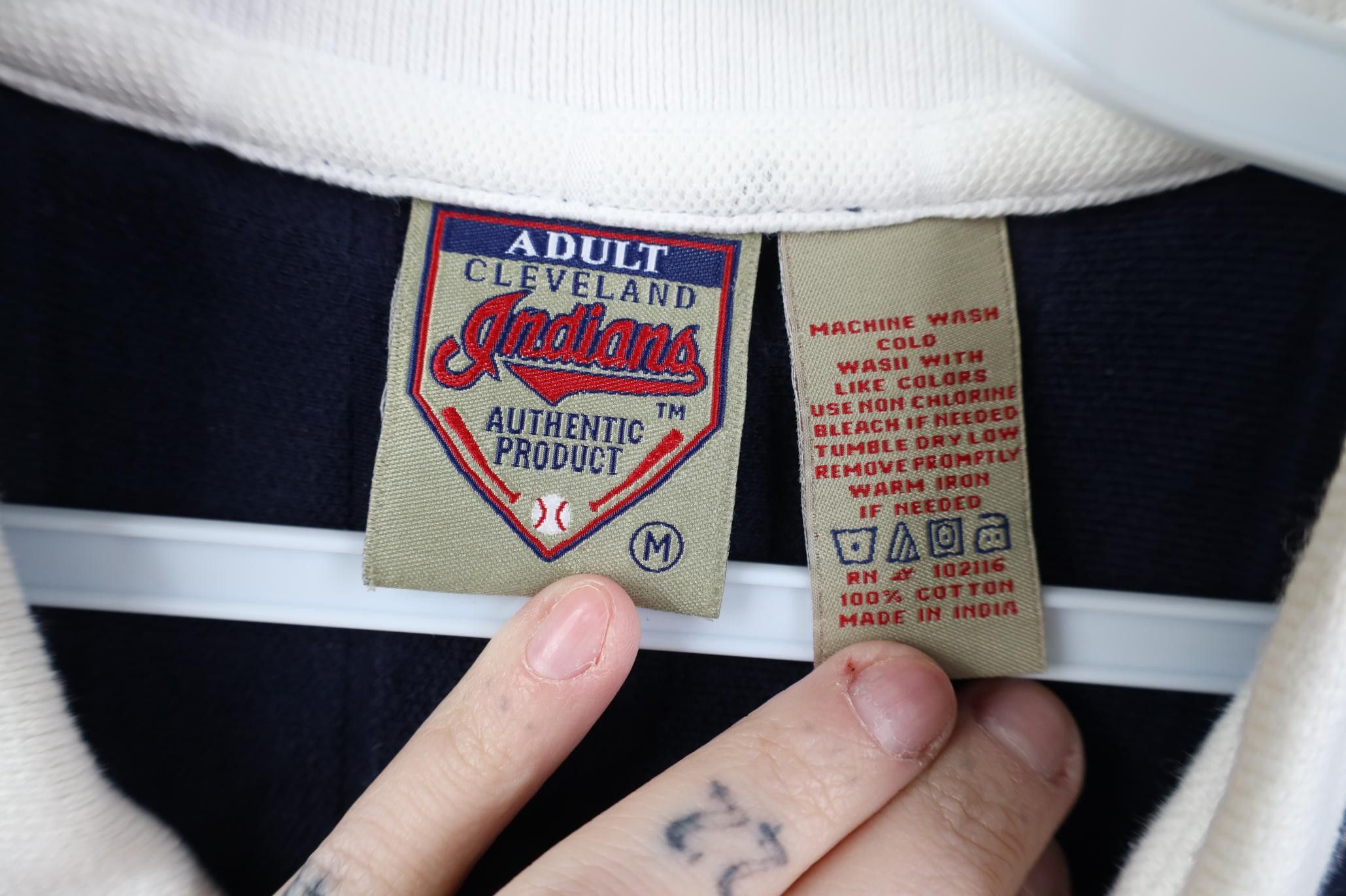 Vintage Vintage 90s Fit Cleveland Indians Baseball Golf Polo Shirt Size US M / EU 48-50 / 2 - 9 Thumbnail