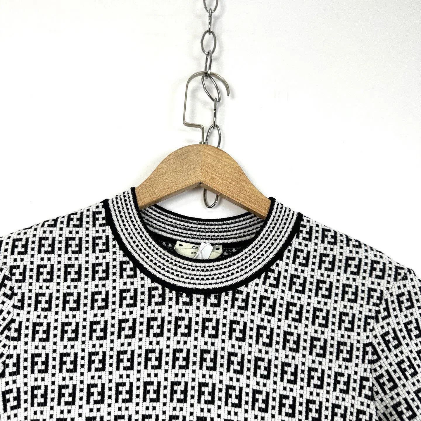 Fendi Fendi Double F Logo Knit Short-Sleeve. Size S / US 4 / IT 40 - 3 Thumbnail