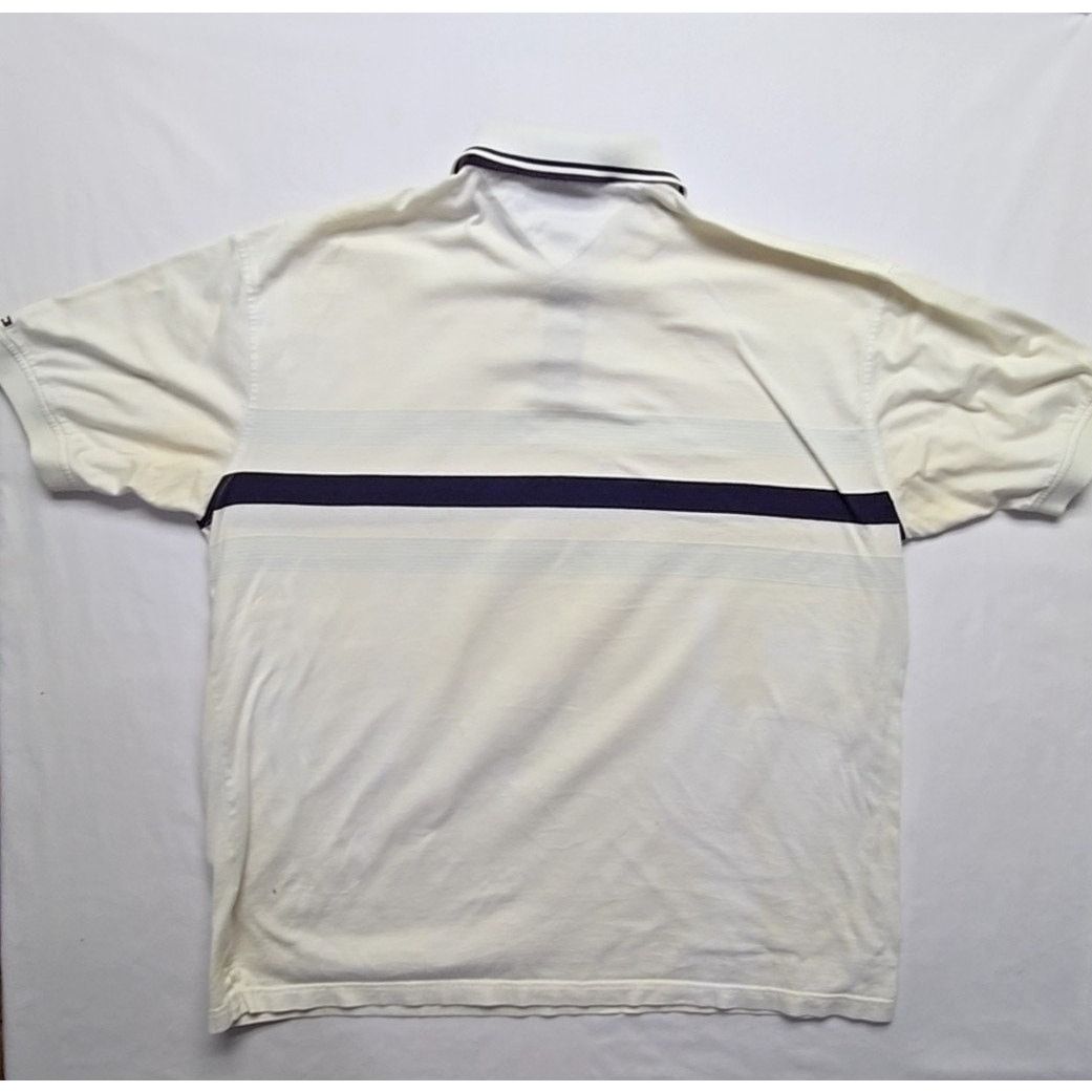 Tommy Hilfiger Vintage Tommy Hilfiger Polo Striped White Ivory XL Shirt Size US XL / EU 56 / 4 - 6 Thumbnail