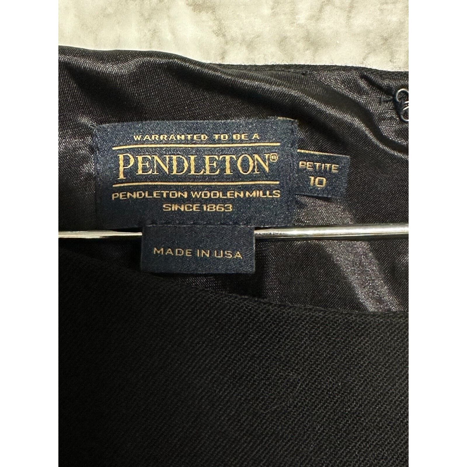 Pendleton Pendleton Virgin wool Black midi Dress 1/2 sleeve Size 10 p Size L / US 10 / IT 46 - 8 Thumbnail
