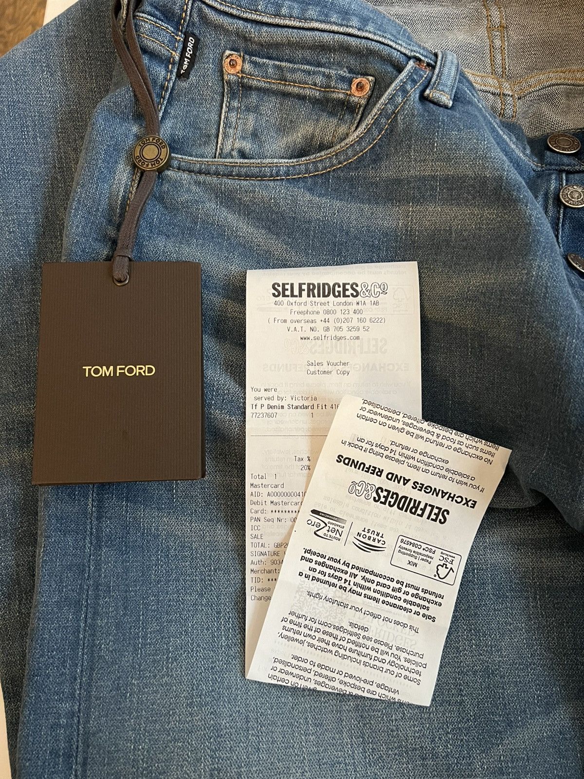 Tom Ford Tom Ford Standard Fit Whashed Blue Jean 34 98% Cotton Size US 34 / EU 50 - 15 Thumbnail