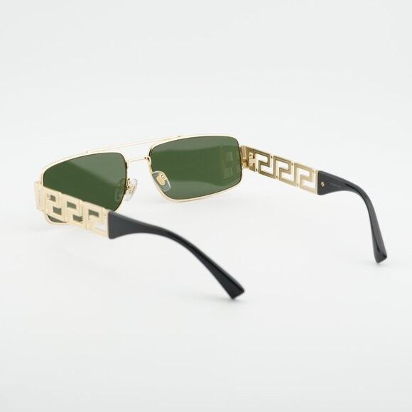 Versace Versace VE2257 100271 Sunglasses Shiny Gold Rectangle Frame Size ONE SIZE - 9 Thumbnail