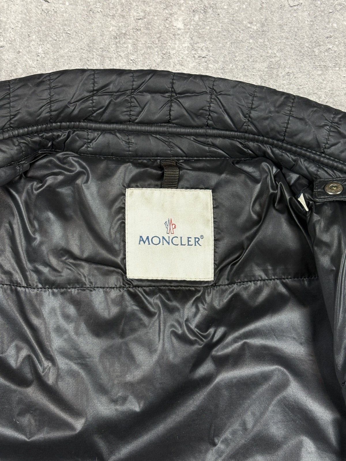 Moncler Moncler Quilted Moto Jacket Big Logo biker black size 1 Size US S / EU 44-46 / 1 - 13 Thumbnail
