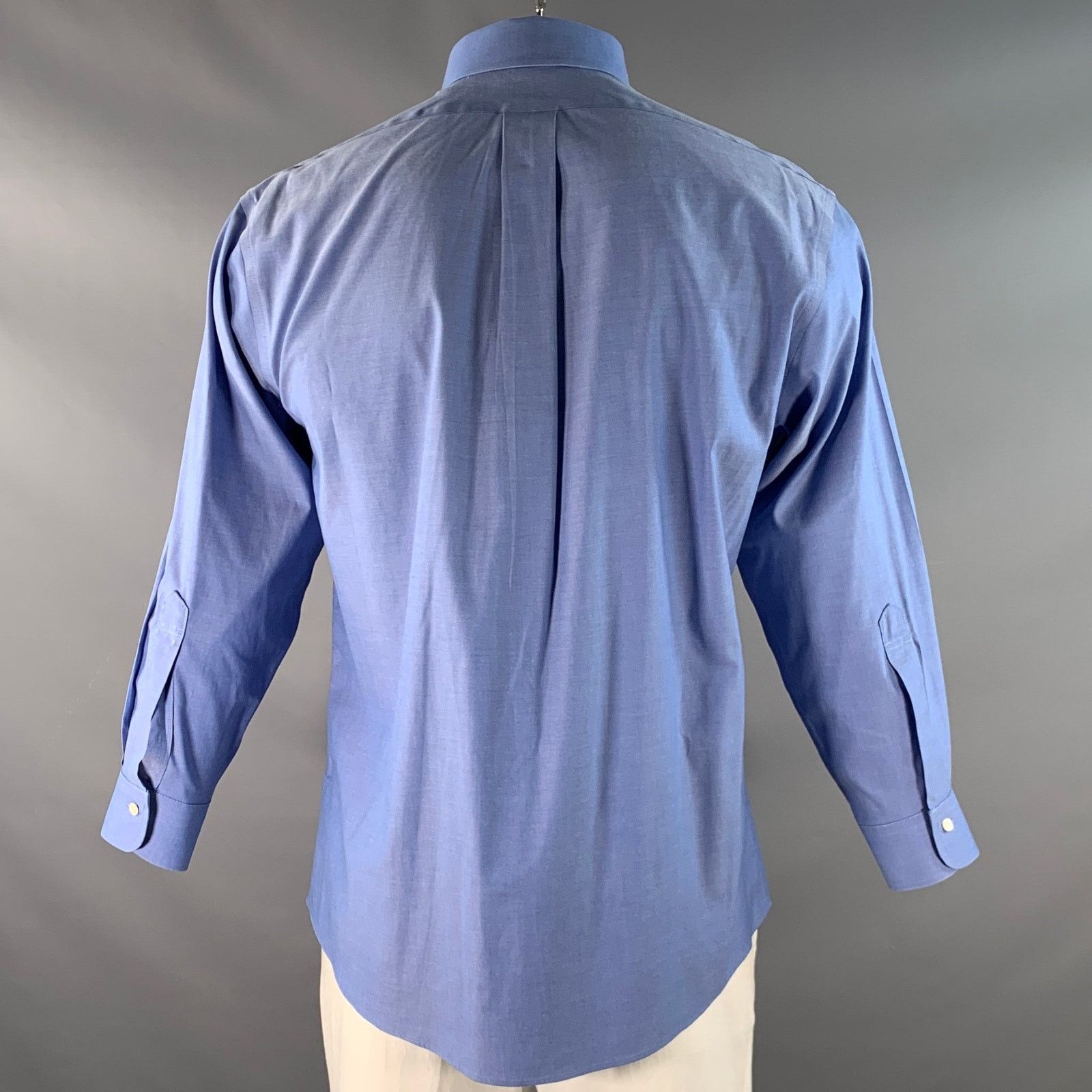 Brooks Brothers Size XL Blue Cotton / Lycra One pocket Long Sleeve Shirt Size US XL / EU 56 / 4 - 3 Thumbnail