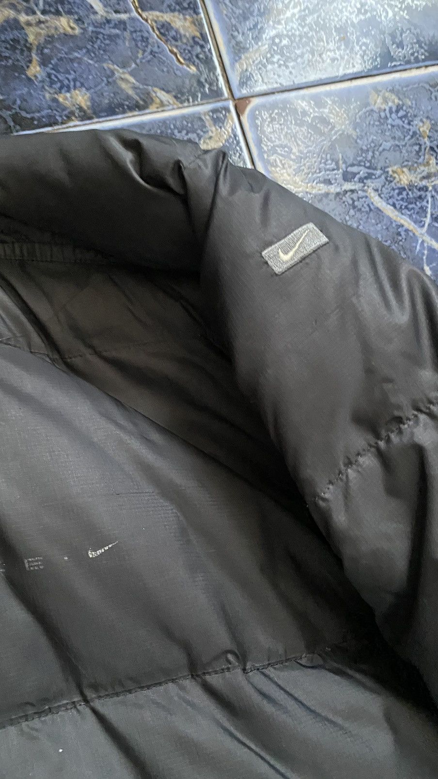 Nike Y2K Nike Vintage Down Jacket Drill BigSwoosh Logo Size US XL / EU 56 / 4 - 3 Thumbnail