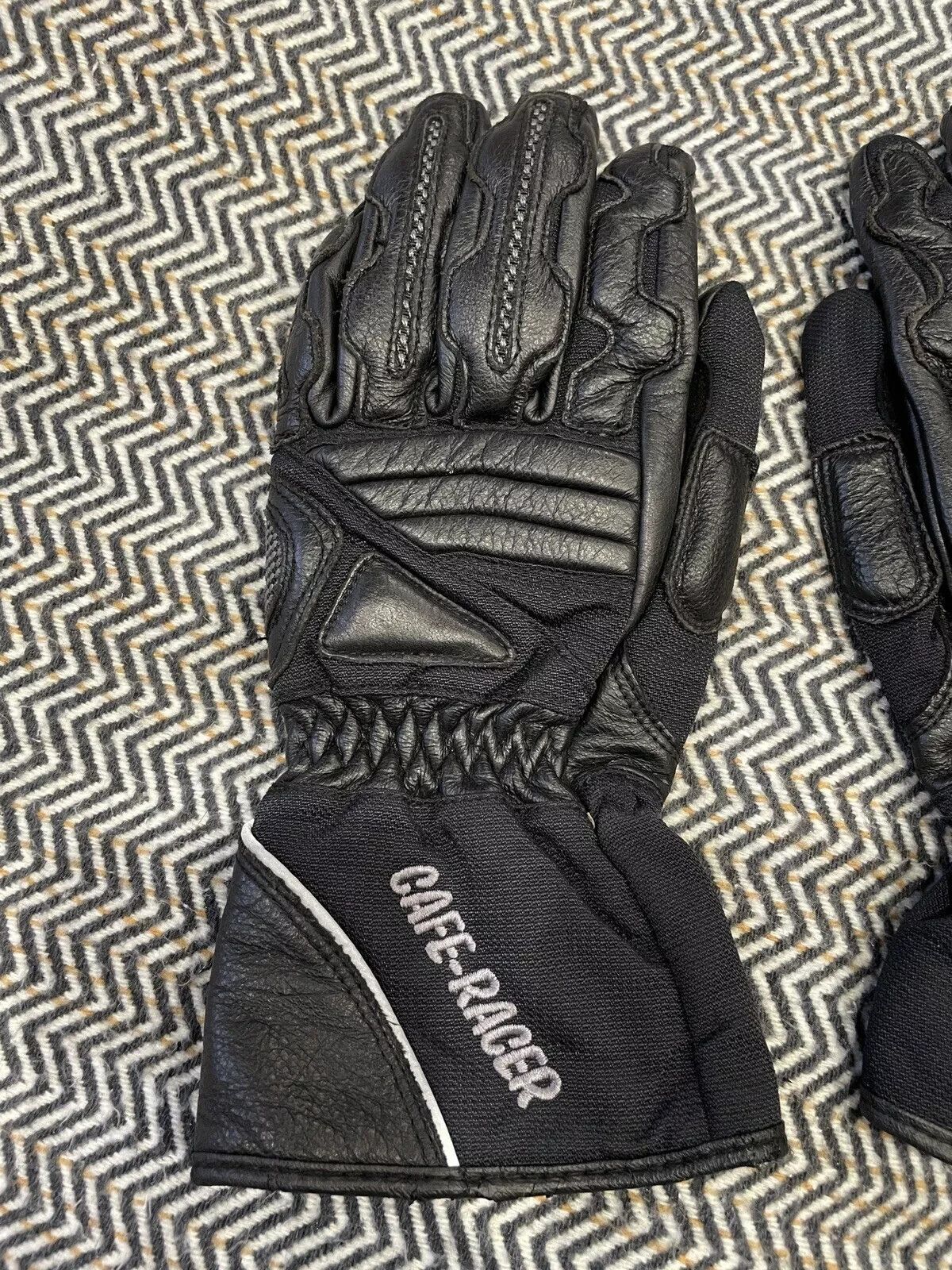 Vintage Cafe Racer Leather SCHOELLER Keprotec Moto Gloves XXS Size ONE SIZE - 3 Thumbnail
