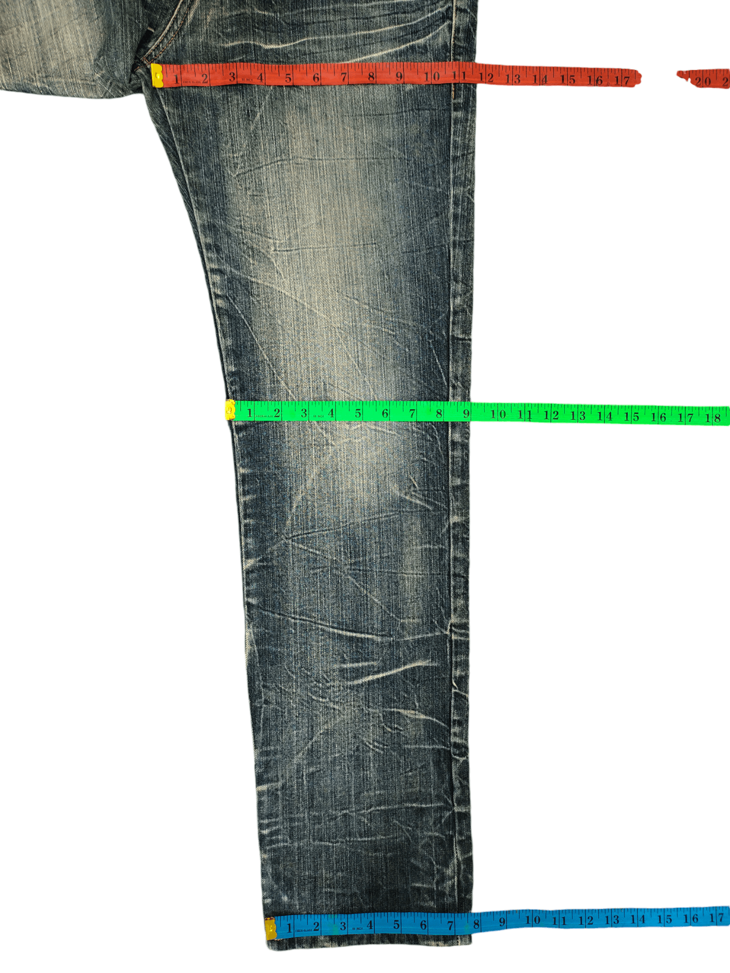 If Six Was Nine Vintage Y2k Back & Forth Clawmark Faded Double Waist Jeans Size US 31 - 8 Thumbnail