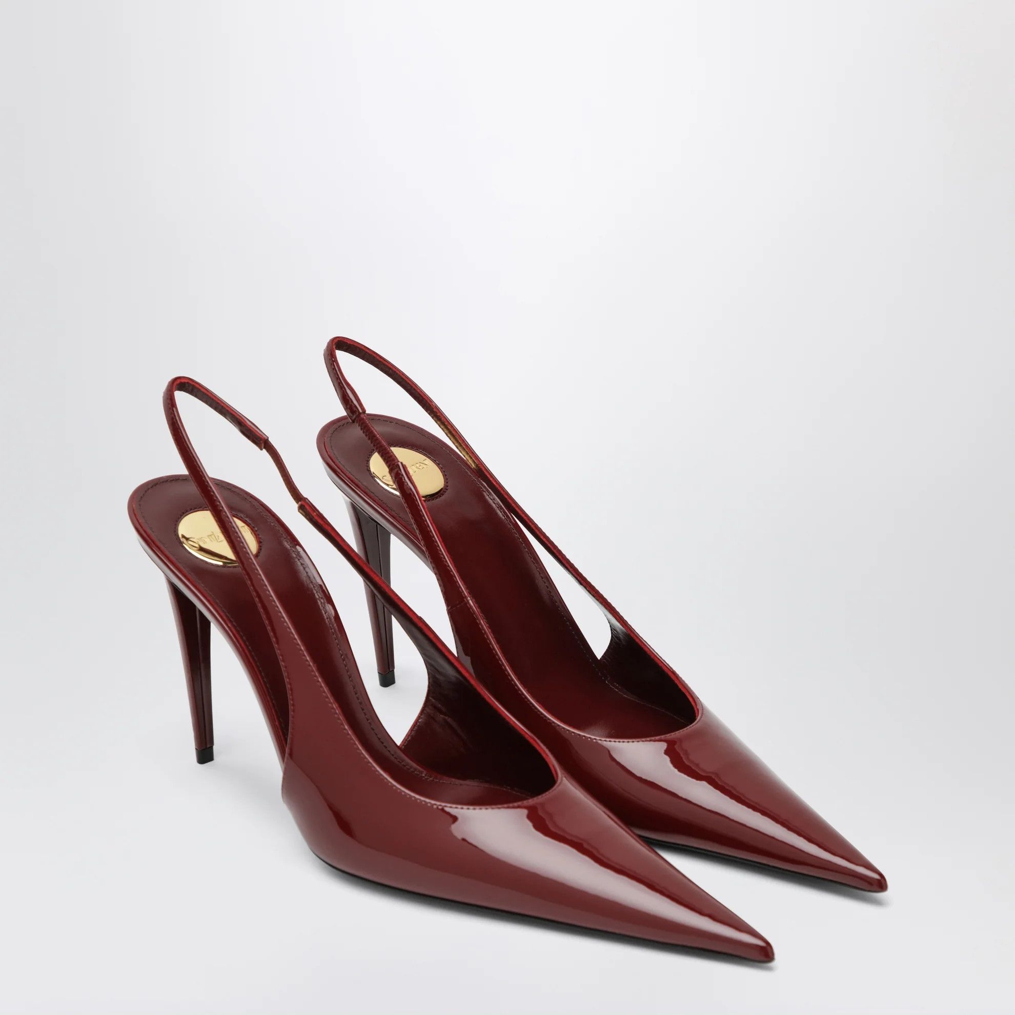 Saint Laurent Paris o1d2blof0526 Leather Patent Slingback Pumps in Red Size US 6 / IT 36 - 2 Thumbnail