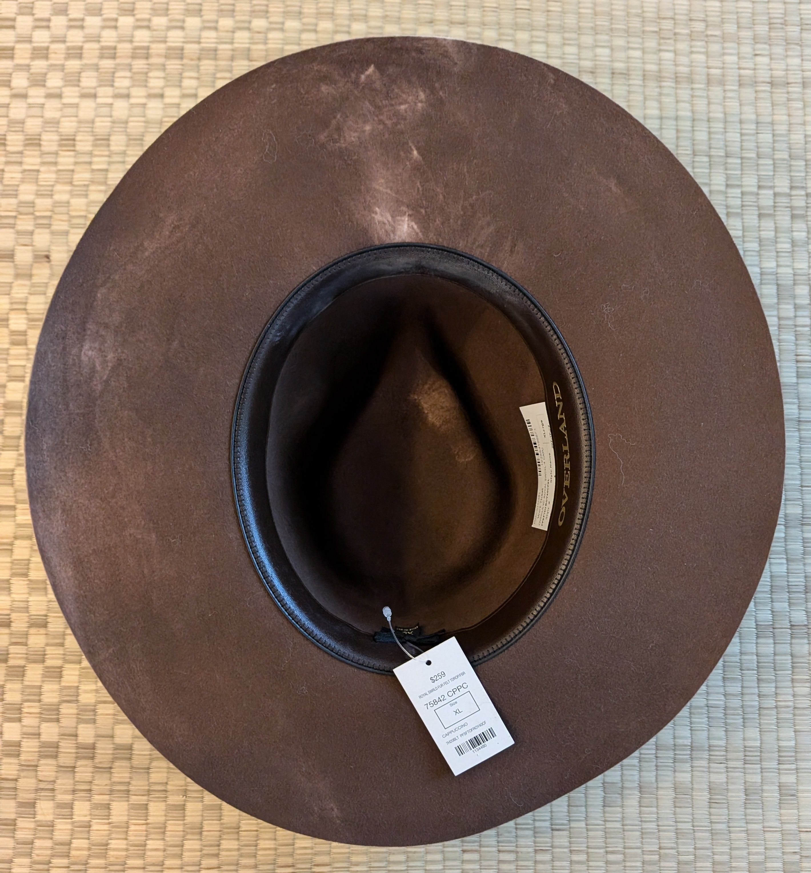 Overland NWT Overland Royal Rabbit Fur Felt Hat Size XXL Made in USA Size ONE SIZE - 4 Thumbnail