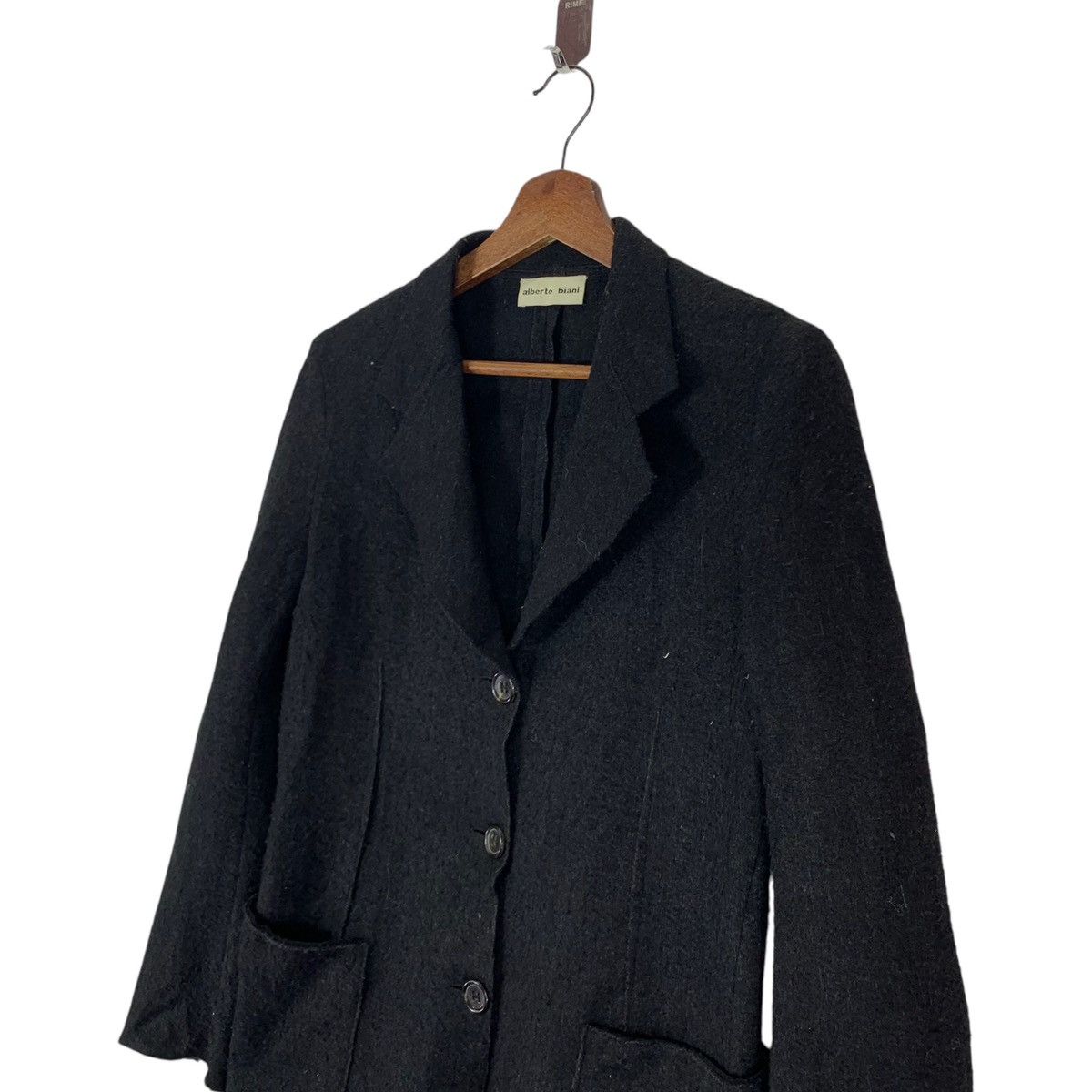 Vintage VINTAGE ALBERTO BIANI WOOL BLACK WOMEN COAT Size S / US 4 / IT 40 - 3 Thumbnail