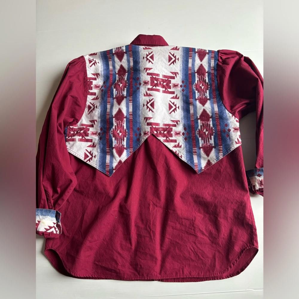 Designer Vintage Le Pure Sang Button-Up Western Shirt Size L / US 10 / IT 46 - 3 Thumbnail