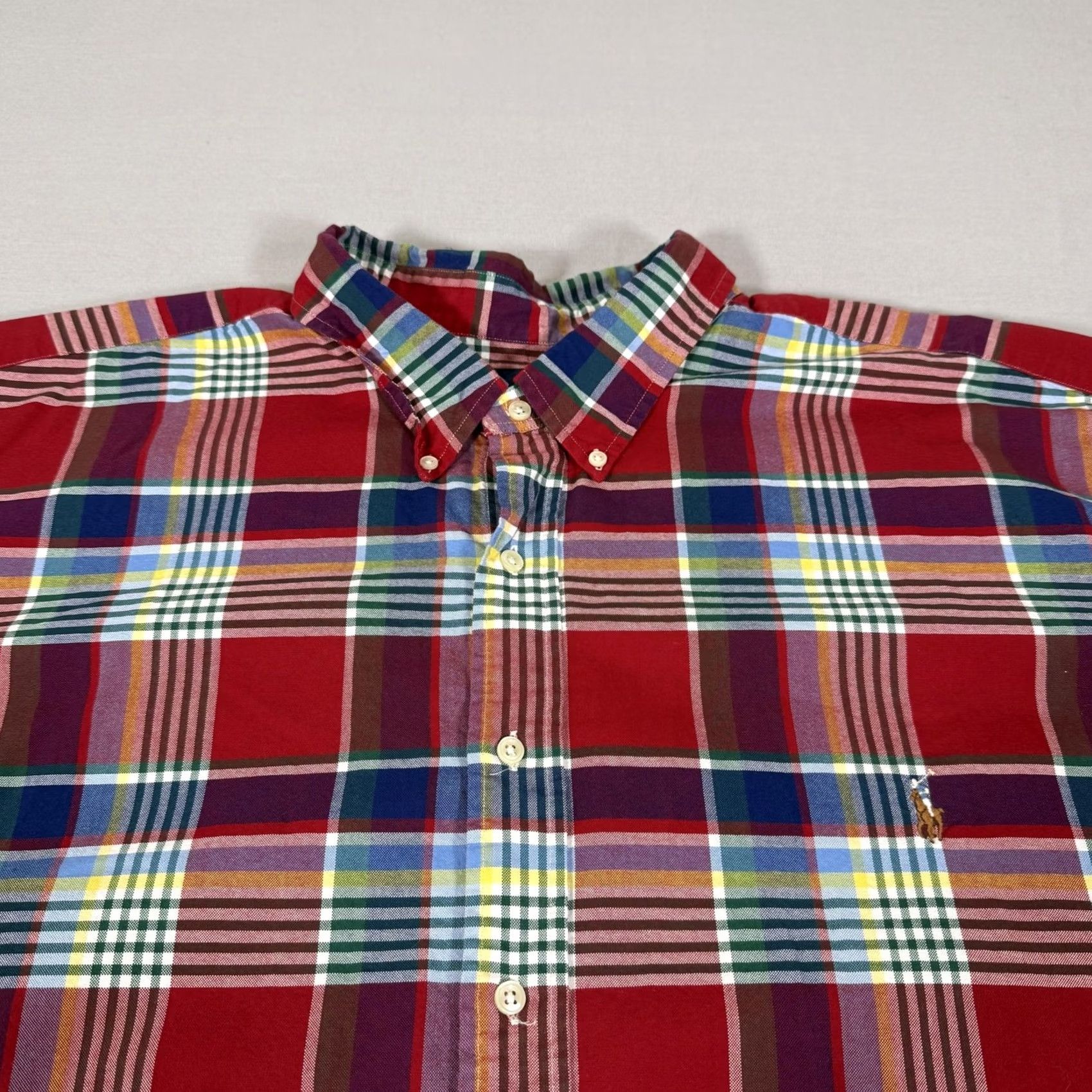 Polo Ralph Lauren Polo Ralph Lauren Shirt Mens 4XB Red Plaid Button Up Size US XXL / EU 58 / 5 - 2 Thumbnail
