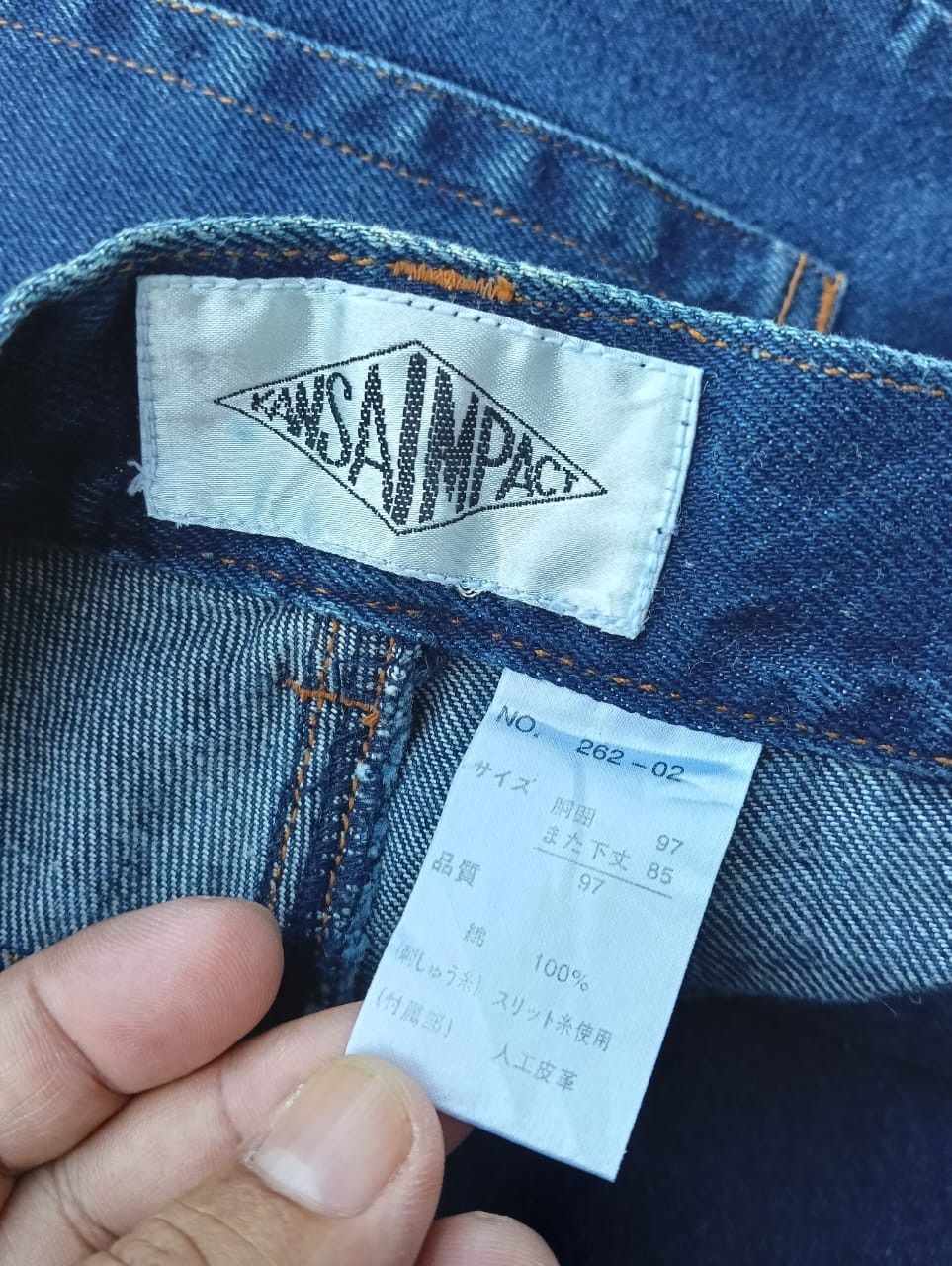 Kansai Yamamoto 90s baggy KANSAI IMPACT Embroidered Eagle Denim Jeans Size US 36 / EU 52 - 8 Thumbnail