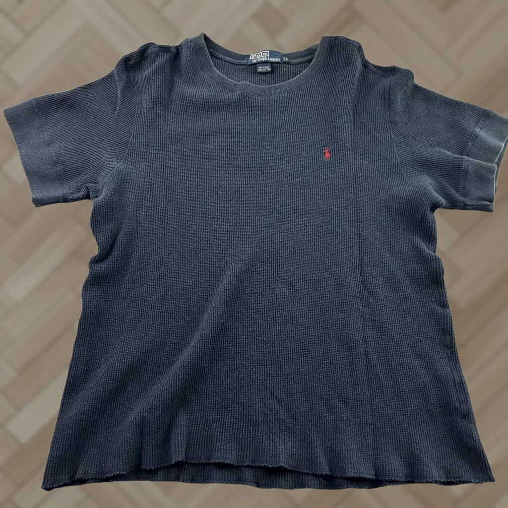Polo Ralph Lauren Vintage Polo Ralph Lauren Cotton Waffle Short Sleeve Thermal Shirt XL Blue Mens Size US XL / EU 56 / 4 - 1 Thumbnail