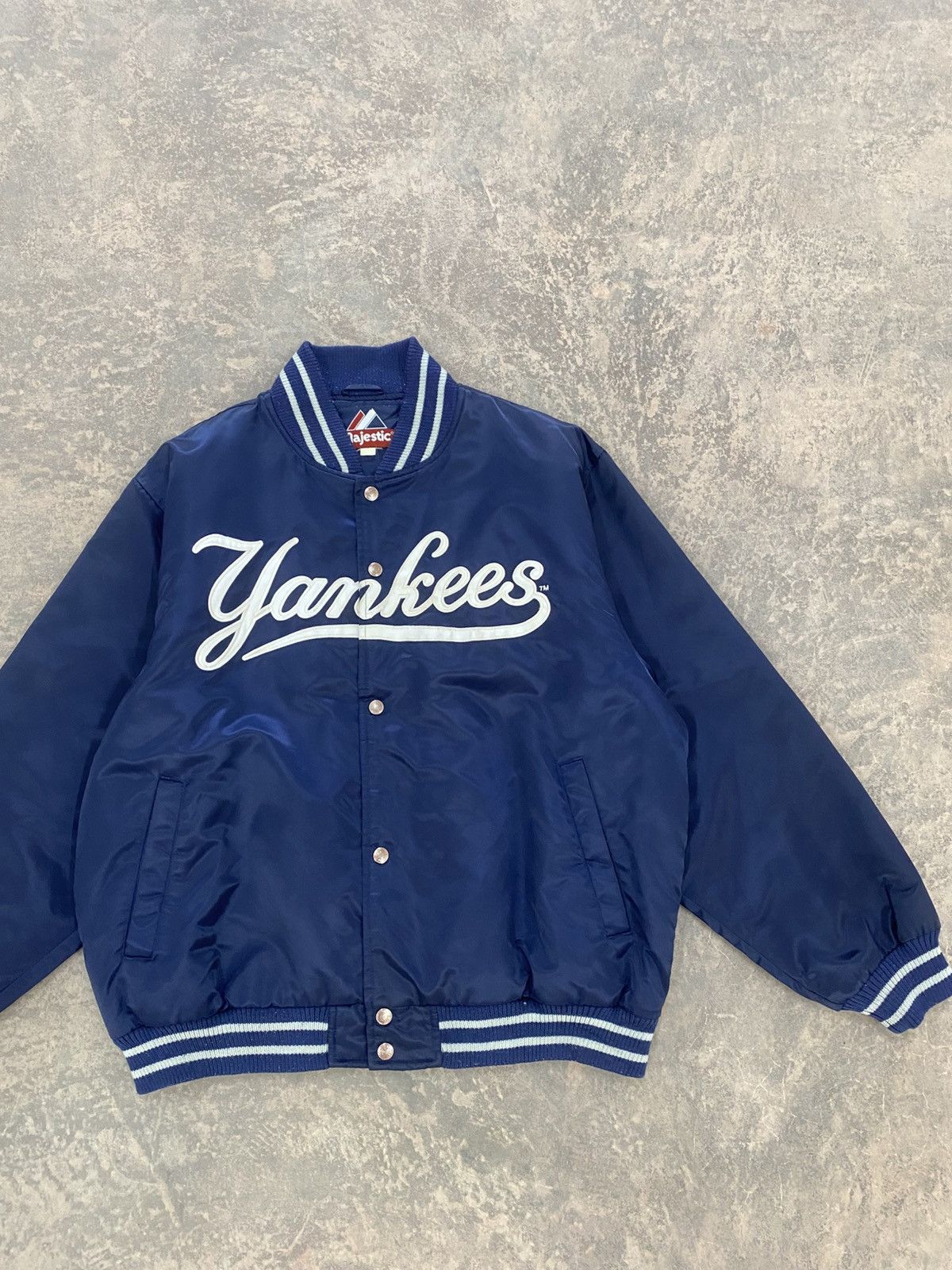 Majestic Majestic Yankees Baseball Bomber Jacket 90s Mlb Size US XL / EU 56 / 4 - 5 Thumbnail