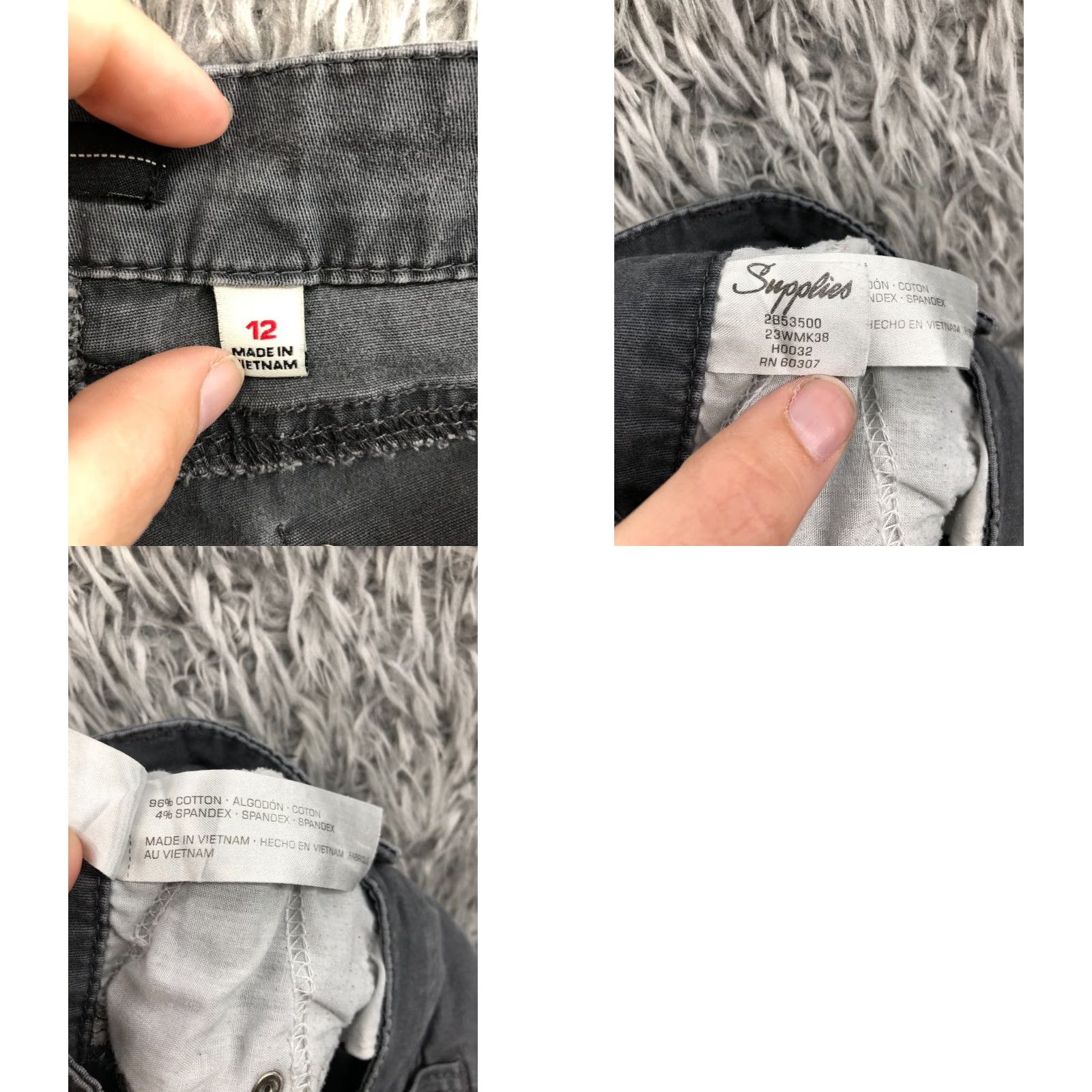 Vintage Supplies Bootcut Pants Size 12 Womens Gray Mid Rise 31 Inseam Knit Polyester Chino Flat Front Pockets Regular 8.5-10.5 in Vintage No Size 34" / US 12 / IT 48 - 9 Thumbnail