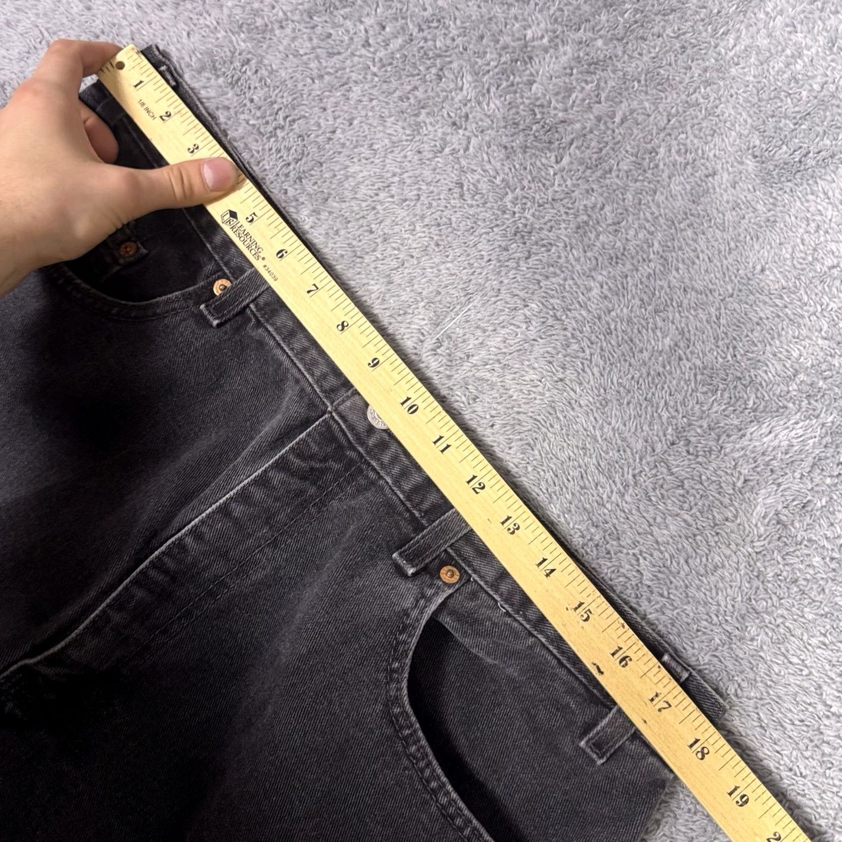 Levi's VINTAGE Levi's 505 Jeans Men 36x33 USA Made Paper Tag Black 90s Y2K Grunge Rock 5-Pocket Denim Straight Regular Mens Size US 36 / EU 52 - 6 Thumbnail