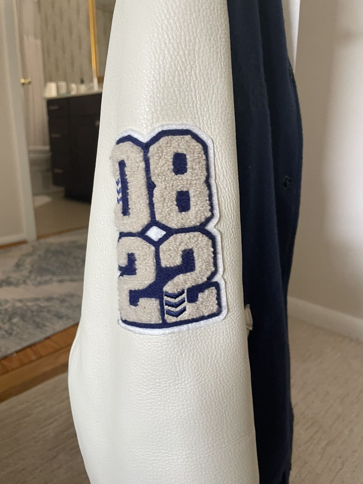 October's Very Own OVO Collegiate Varsity Jacket in Navy and Off White Size US M / EU 48-50 / 2 - 3 Thumbnail