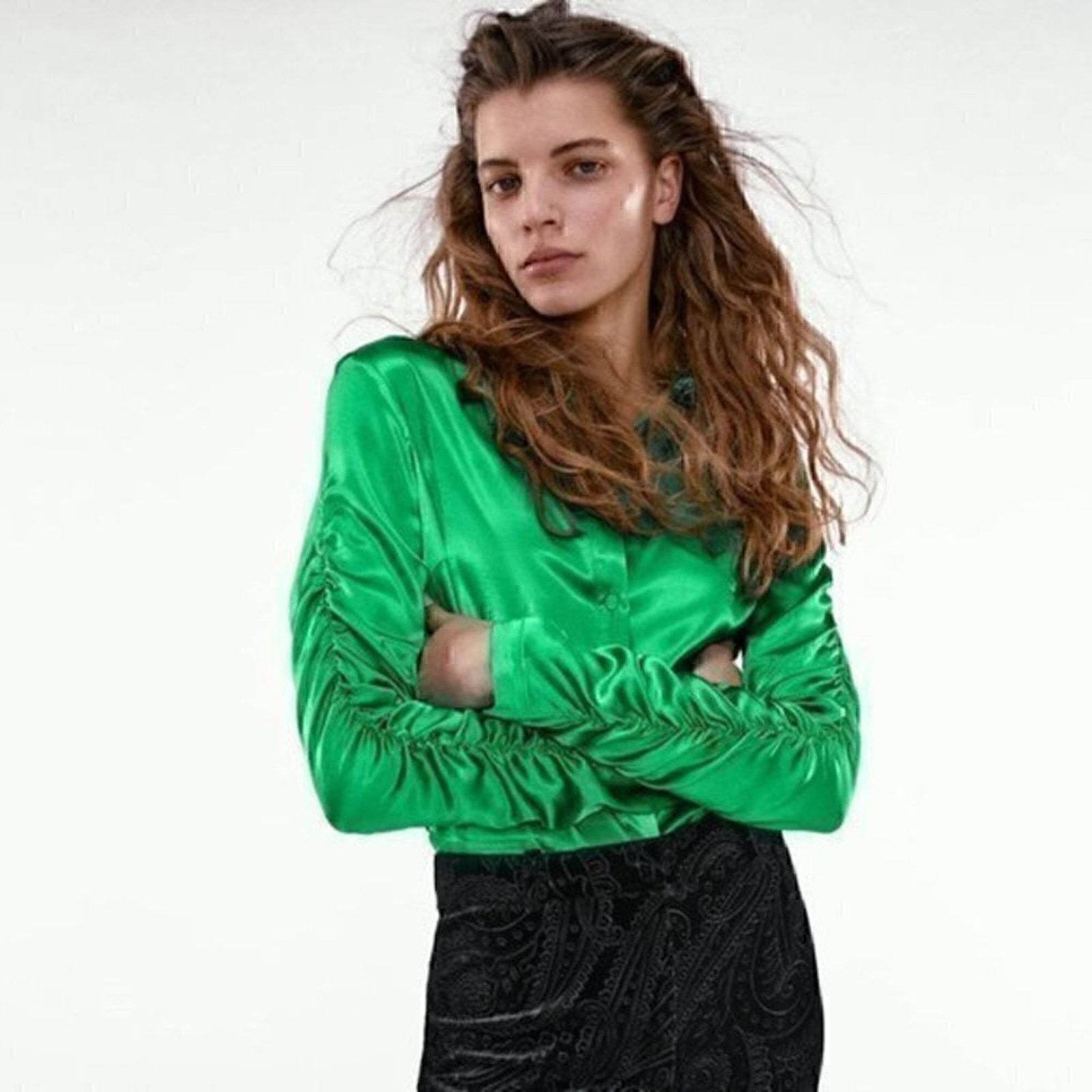 Zara ZARA Button Down Blouse NWT Size M / US 6-8 / IT 42-44 - 2 Thumbnail