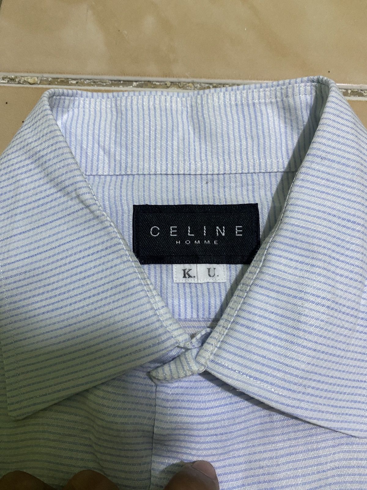 Celine × Hedi Slimane Vintage Celine shirt stripe Size US S / EU 44-46 / 1 - 4 Thumbnail
