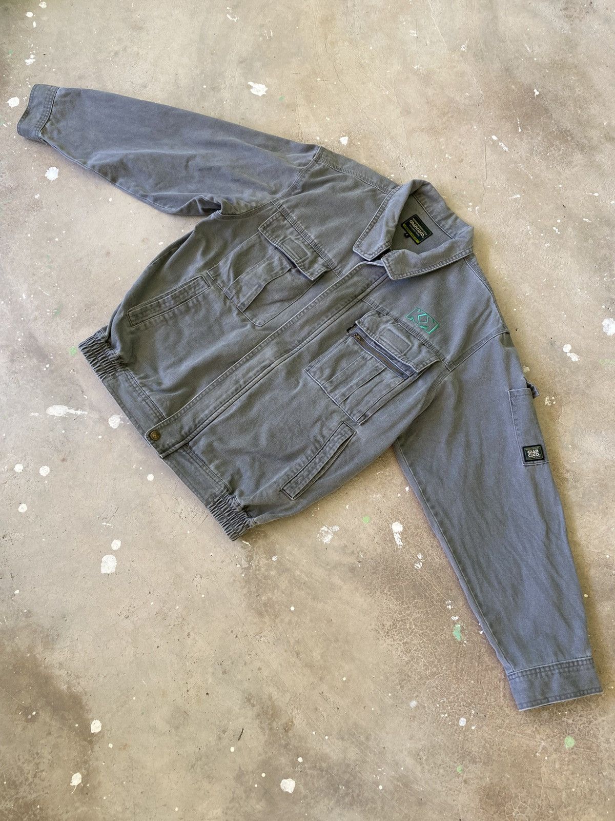 Japanese Brand Grancisco Japanese Workwear Utility Jacket Gray Size US L / EU 52-54 / 3 - 4 Thumbnail