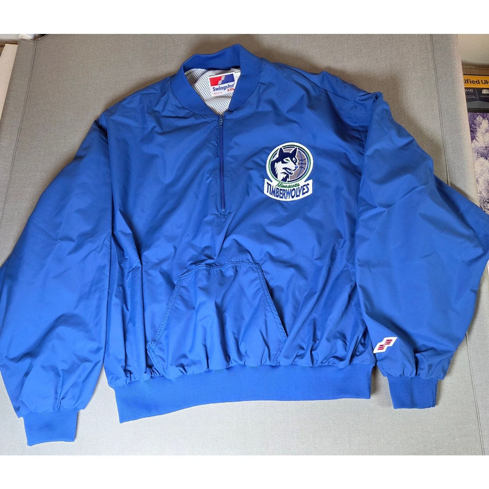 Swingster Swingster Vintage Timberwolves Quarter Zip Jacket XXL USA Size US XXL / EU 58 / 5 - 1 Thumbnail