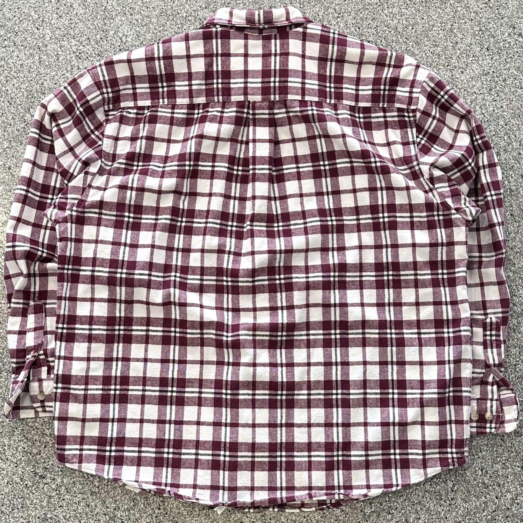 Eddie Bauer Eddie Bauer Plaid Flannel Shirt Mens 2XL Burgundy Long Sleeve Button-Up Collar Cotton Vintage Thick Size US XXL / EU 58 / 5 - 7 Thumbnail