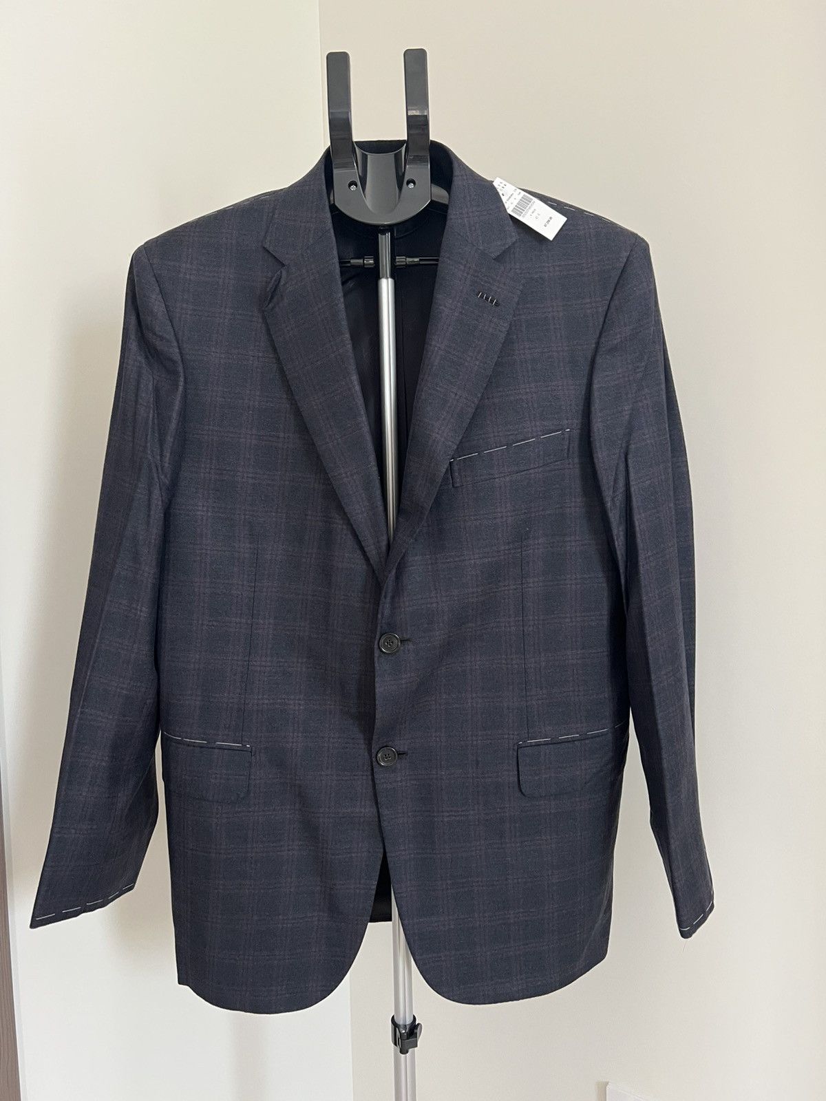 Brioni Size 42R US / 52R IT Navy Windowpane Cashmere Blazer