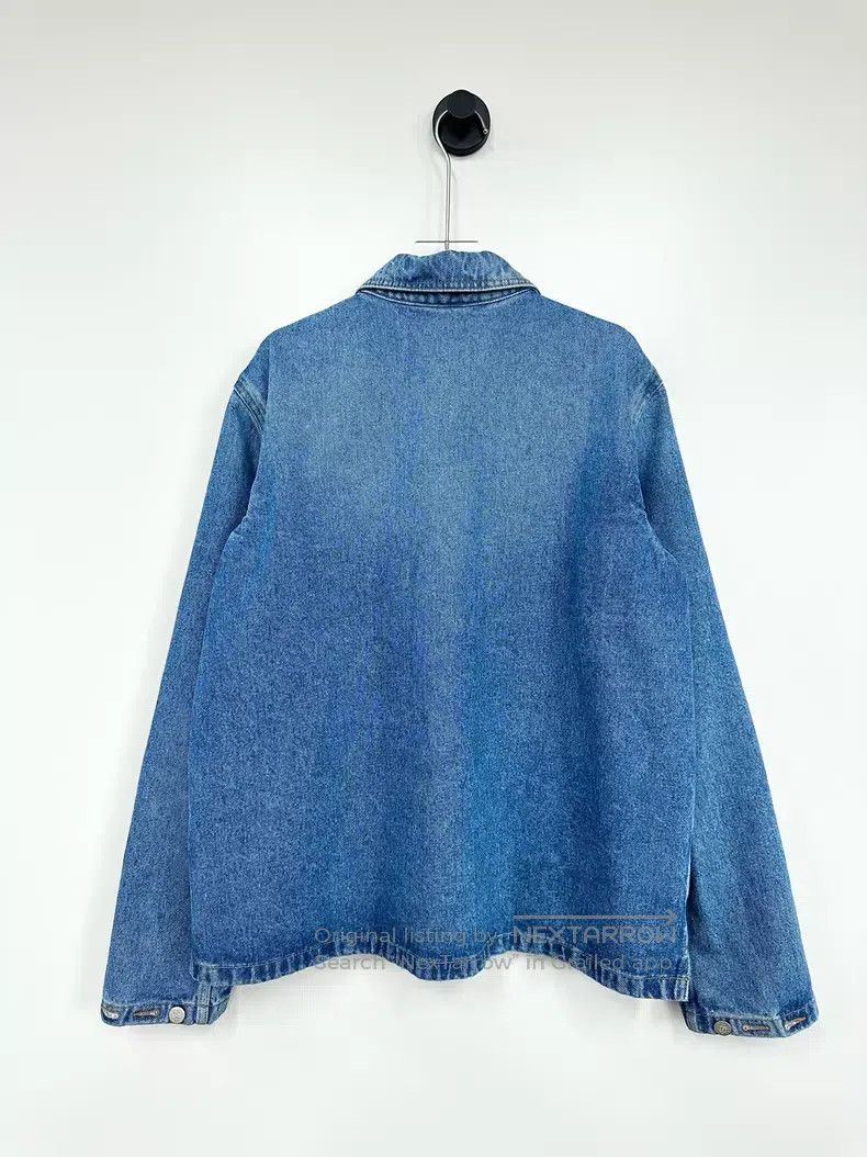Loewe Loewe Blue Leather Logo Denim Jacket Size XS / US 0-2 / IT 36-38 - 2 Thumbnail