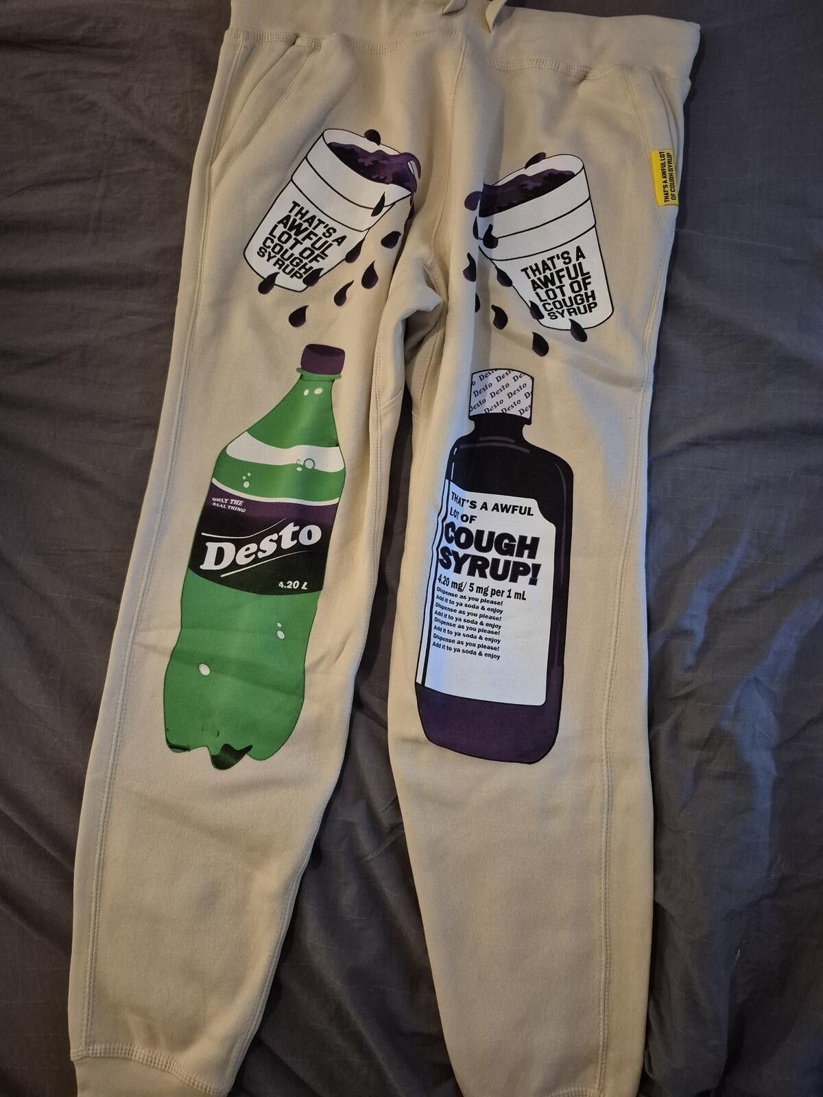 Awful Lot of Cough Syrup Sweat Pants Size Large