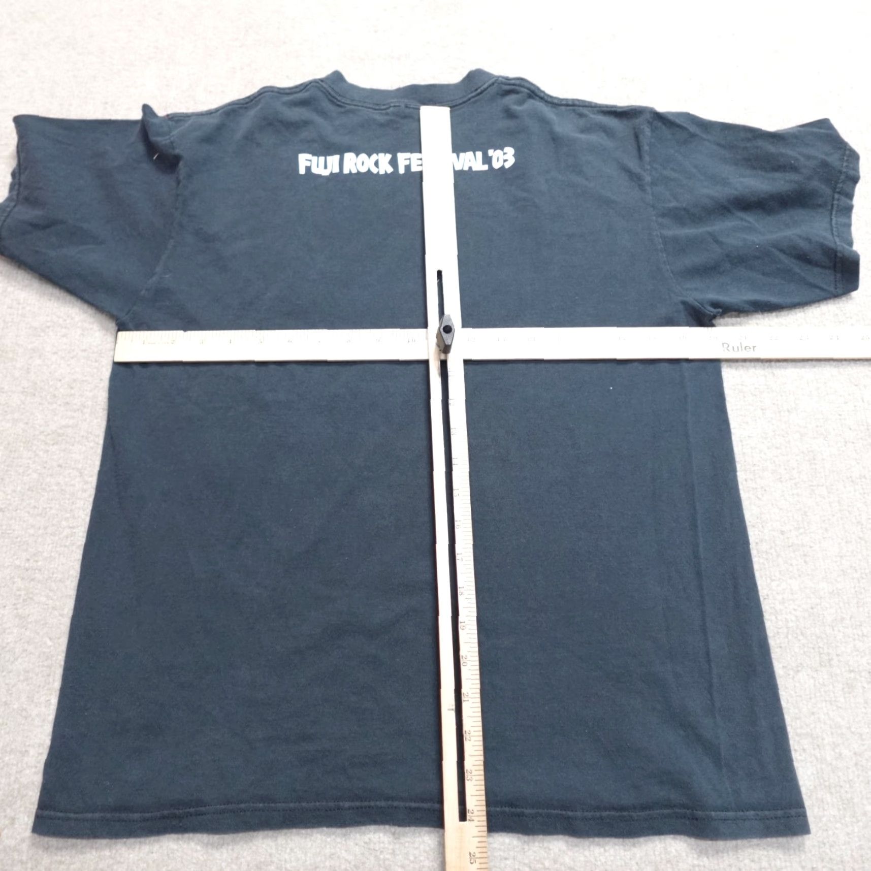 Vintage **VINTAGE FUJI ROCK SHIRT M BLACK DOUBLE SIDED CREW NECK** User: Vintage Fuji Rock Shirt M Black Double Sided Crew Neck Size US M / EU 48-50 / 2 - 4 Thumbnail
