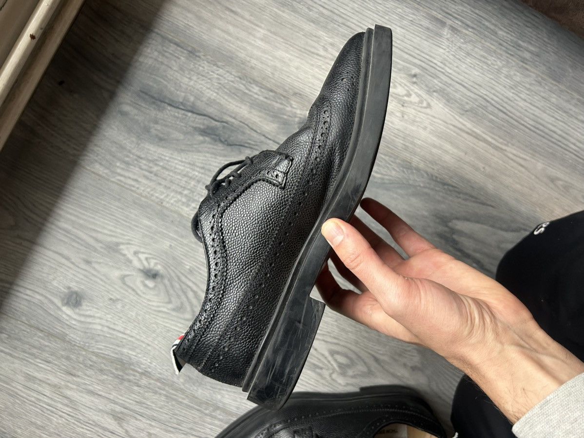 Thom Browne Black Wingtip Brogue Derby Shoes Size US 6.5 / EU 39-40 - 22 Thumbnail