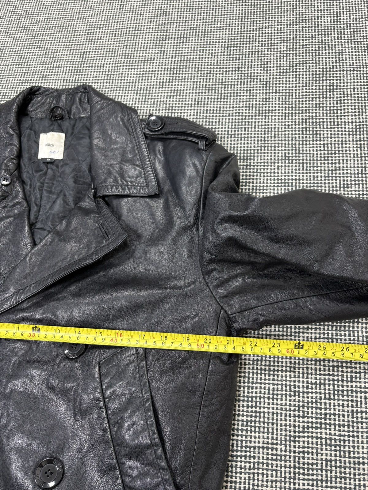 Other Top quality leather avant garde double breasted coat dark Size US M / EU 48-50 / 2 - 7 Thumbnail