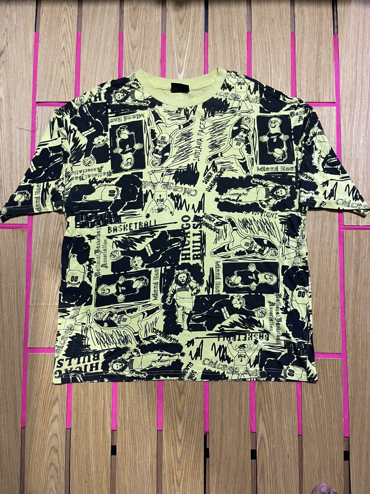 VINTAGE Y2K NBA short sleeve tshirt oficial full print