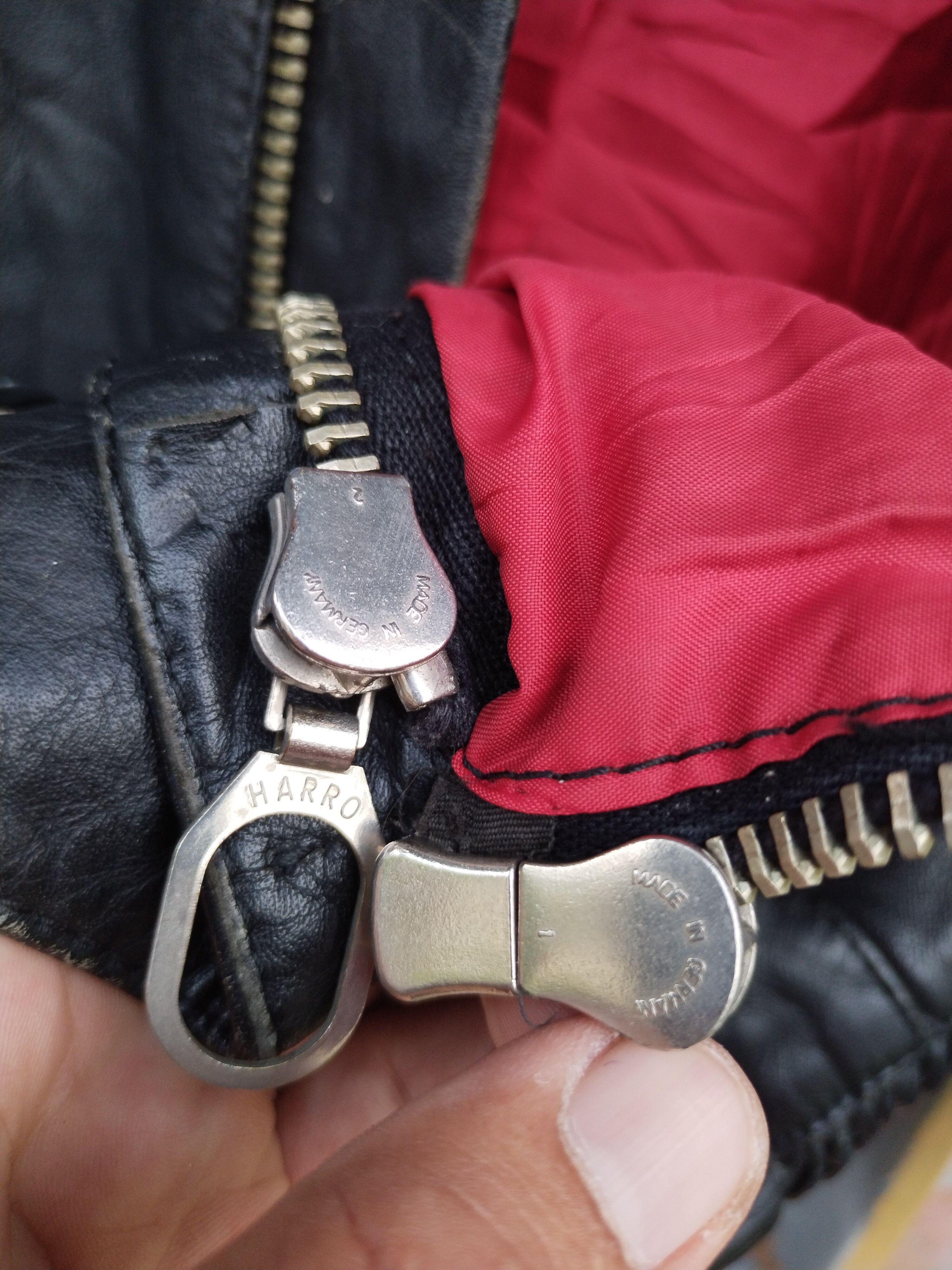 Leather Crazy Vtg Harro Kombi Biker Germany Leather Jacket Schott Size US S / EU 44-46 / 1 - 12 Thumbnail