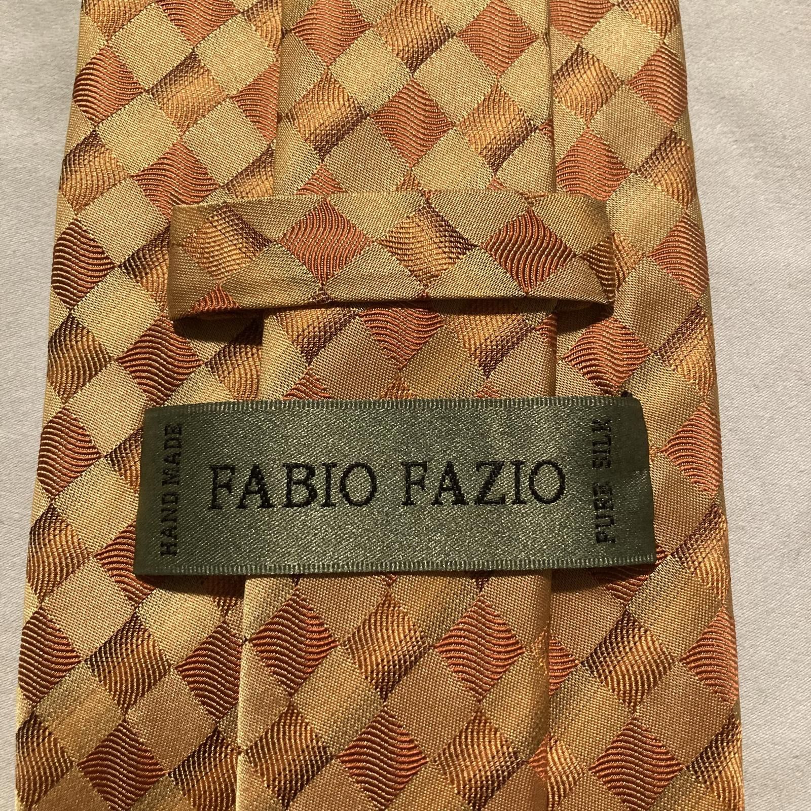 Designer NWOT Fabio Fazio Orange Silk Tie 57/4 Size ONE SIZE - 2 Thumbnail